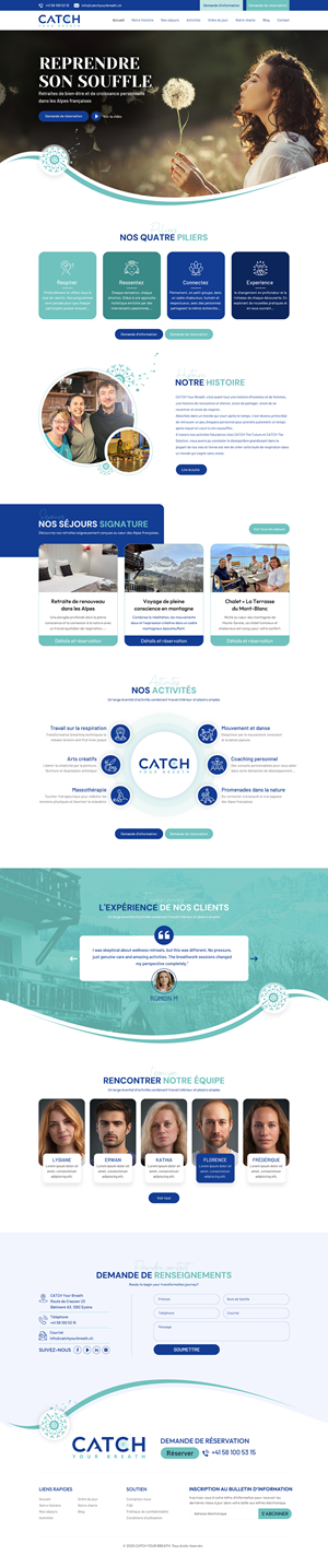 Web Design by Sbss for Catch Your Breath Sàrl | Design: #35817869