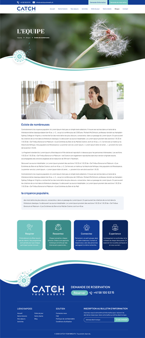 Web Design by Sbss for Catch Your Breath Sàrl | Design: #35875317
