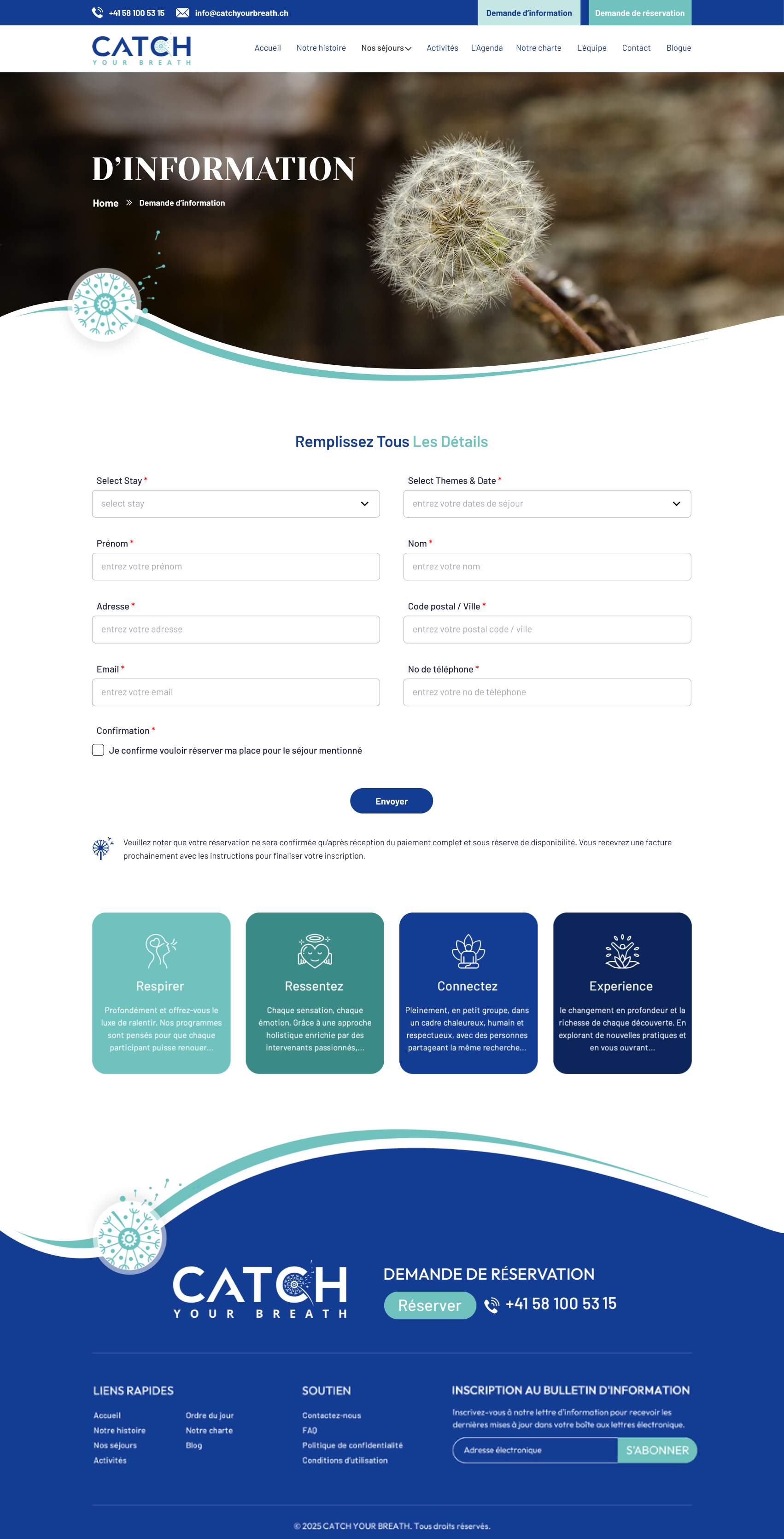 Web Design by Sbss for Catch Your Breath Sàrl | Design #35884563