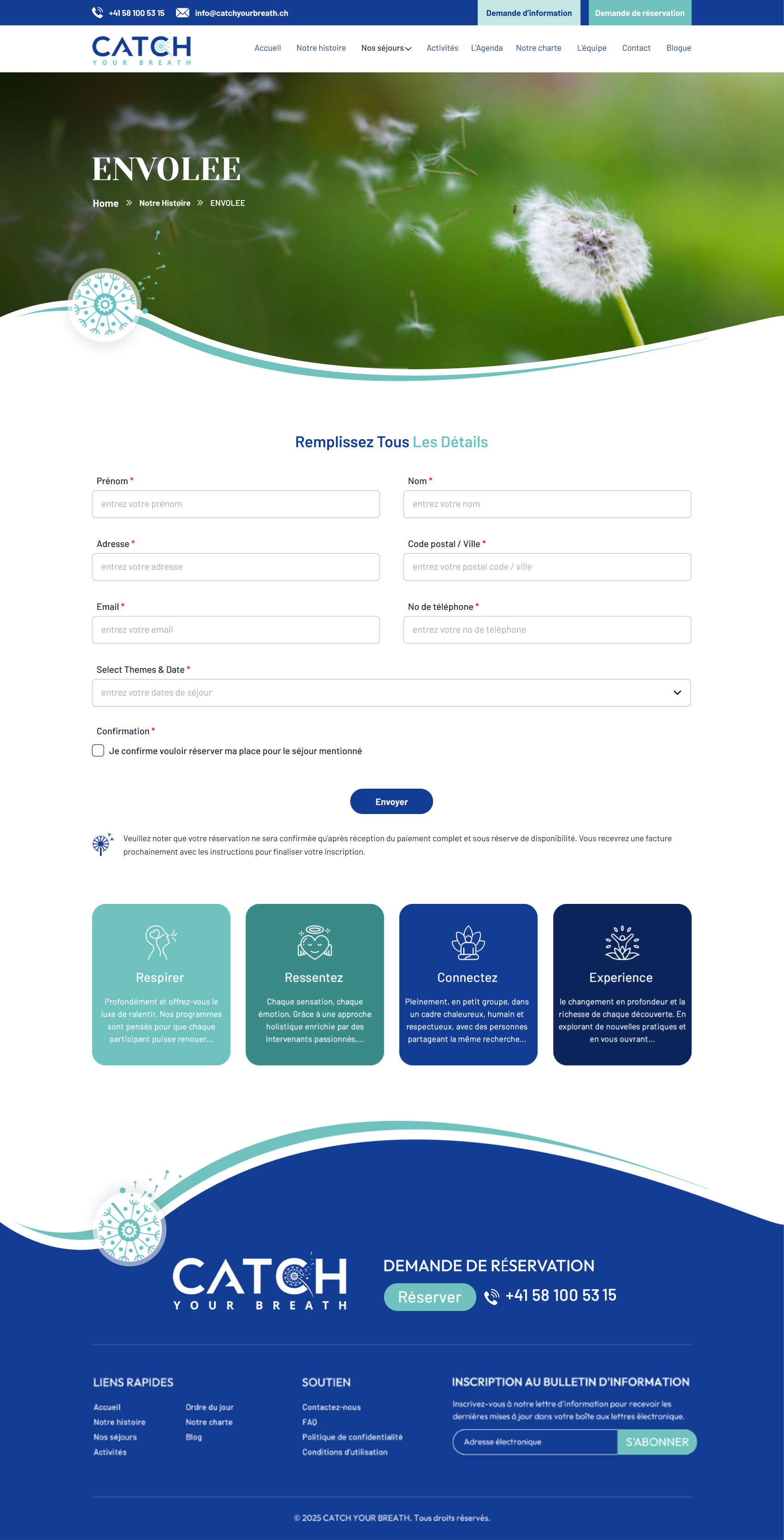 Web Design by Sbss for Catch Your Breath Sàrl | Design #35884578