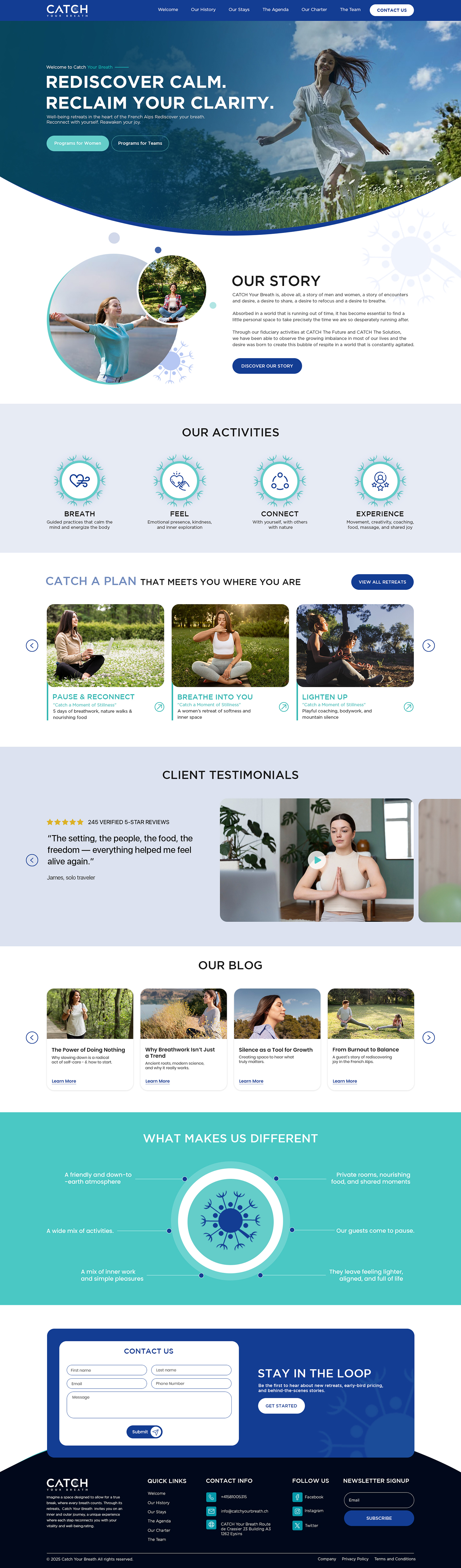 Web Design by creative.bugs for Catch Your Breath Sàrl | Design #35689326