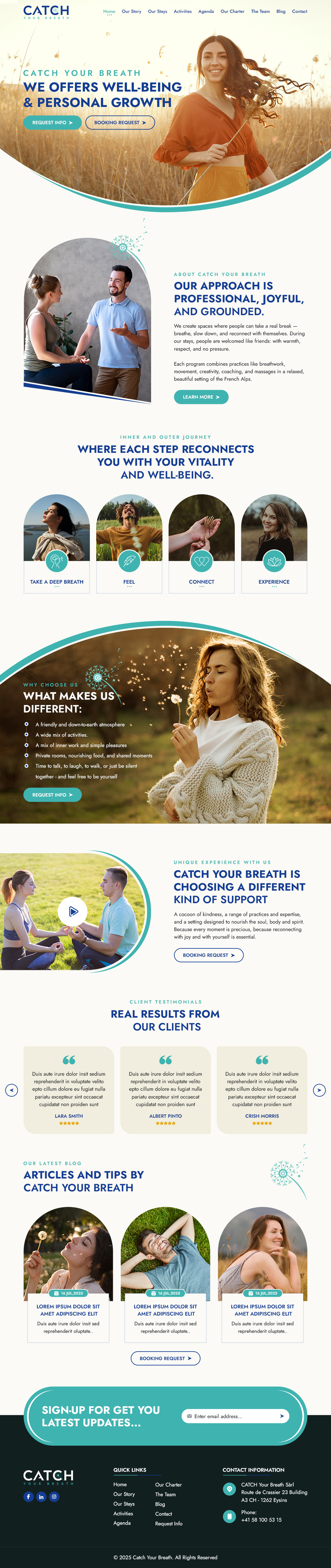 Web Design by sai.designer87 for Catch Your Breath Sàrl | Design #35683452