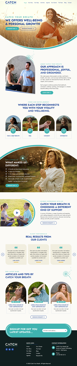 Diseño Web por sai.designer87 para Catch Your Breath Sàrl | Diseño #35683452