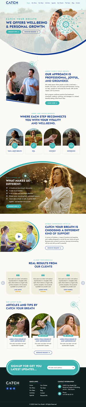 Web Design by sai.designer87 for Catch Your Breath Sàrl | Design: #35683453