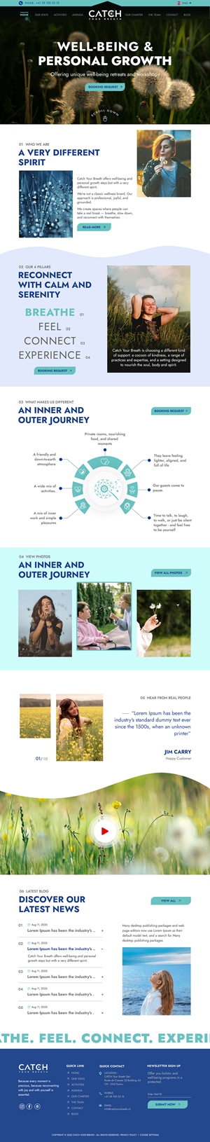 Web Design by sai.designer87 for Catch Your Breath Sàrl | Design: #35834773