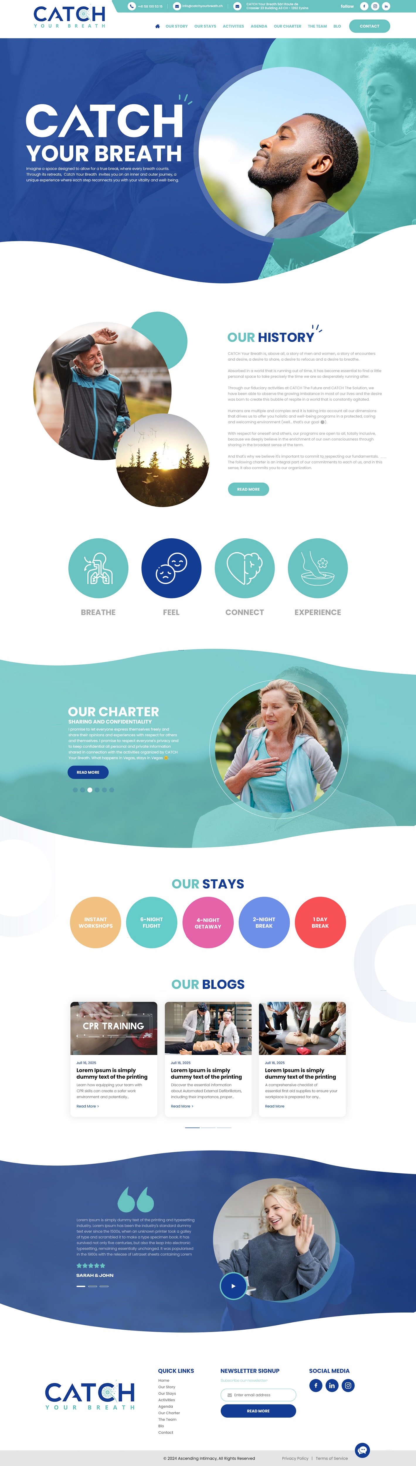 Web Design by nzdesigners for Catch Your Breath Sàrl | Design #35683734