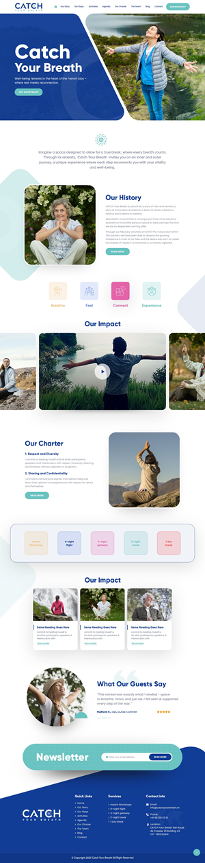 Diseño Web por nzdesigners para Catch Your Breath Sàrl | Diseño: #35690990