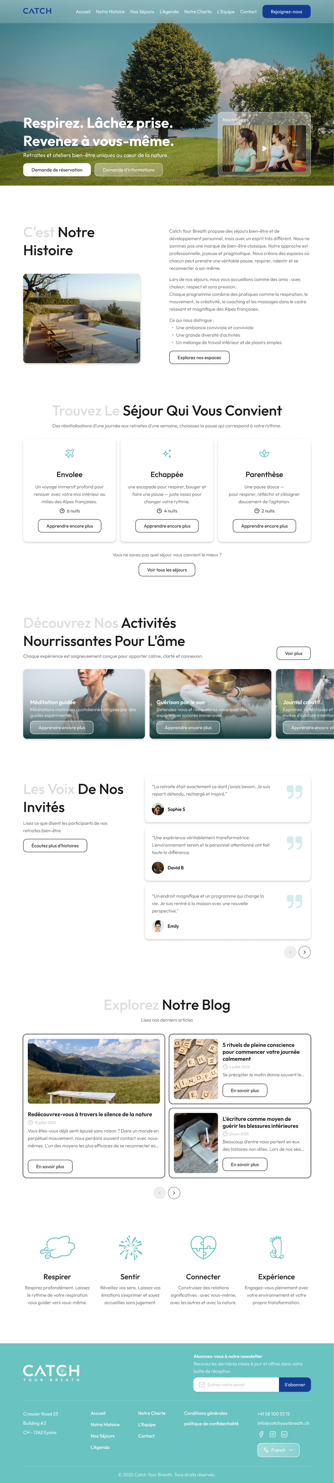 Web Design by Taufik H for Catch Your Breath Sàrl | Design #35702750