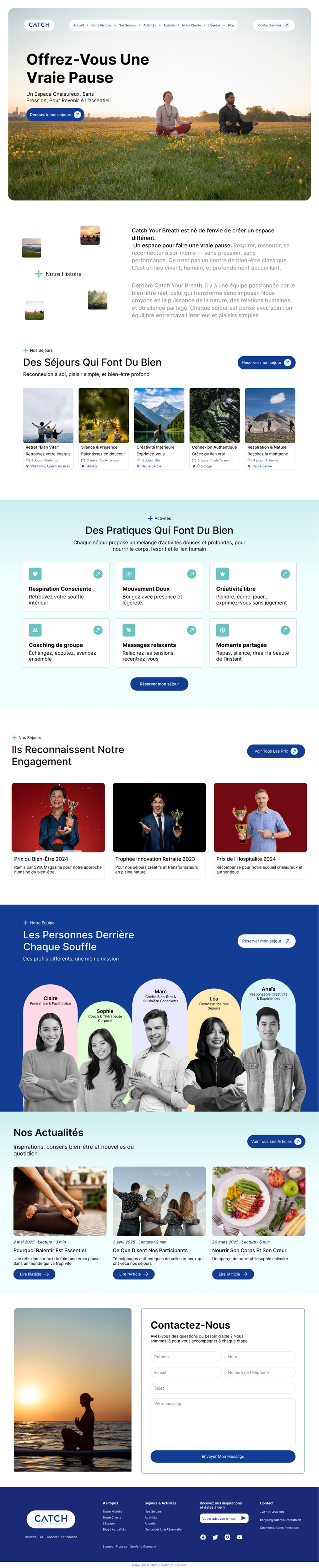 Web-Design von Taufik H für Catch Your Breath Sàrl | Design #35702854