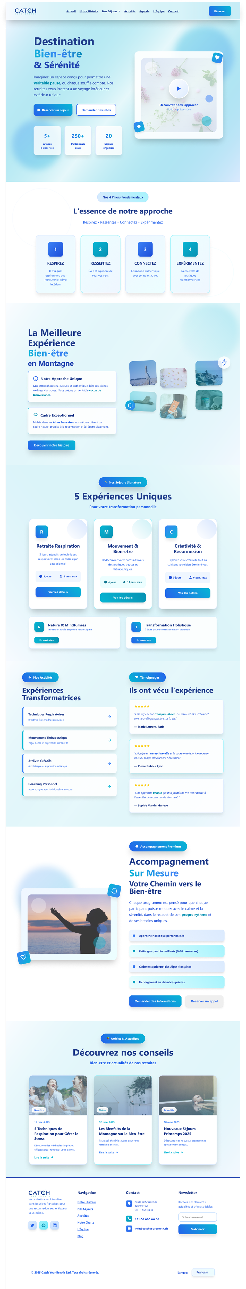 Web-Design von Taufik H für Catch Your Breath Sàrl | Design #35702920