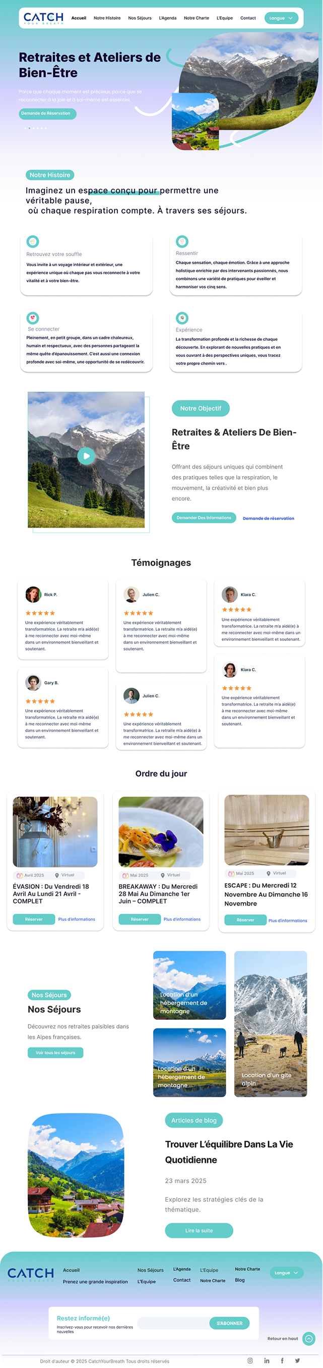 Web Design by Taufik H for Catch Your Breath Sàrl | Design #35703062