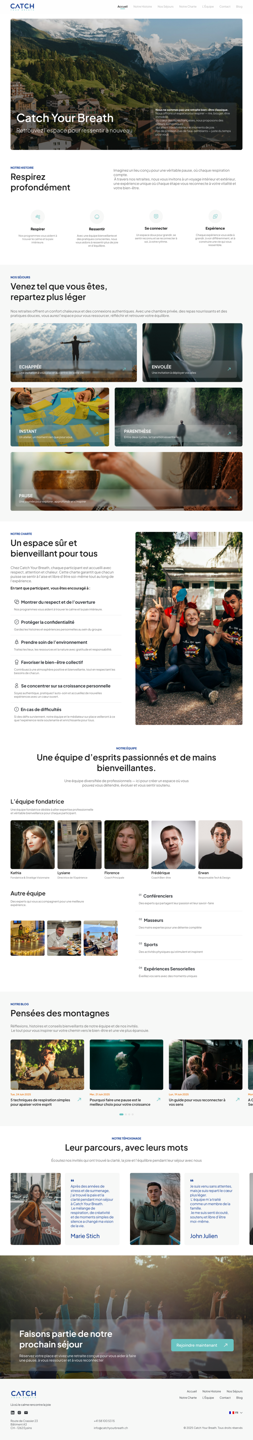 Web Design by Taufik H for Catch Your Breath Sàrl | Design #35703100