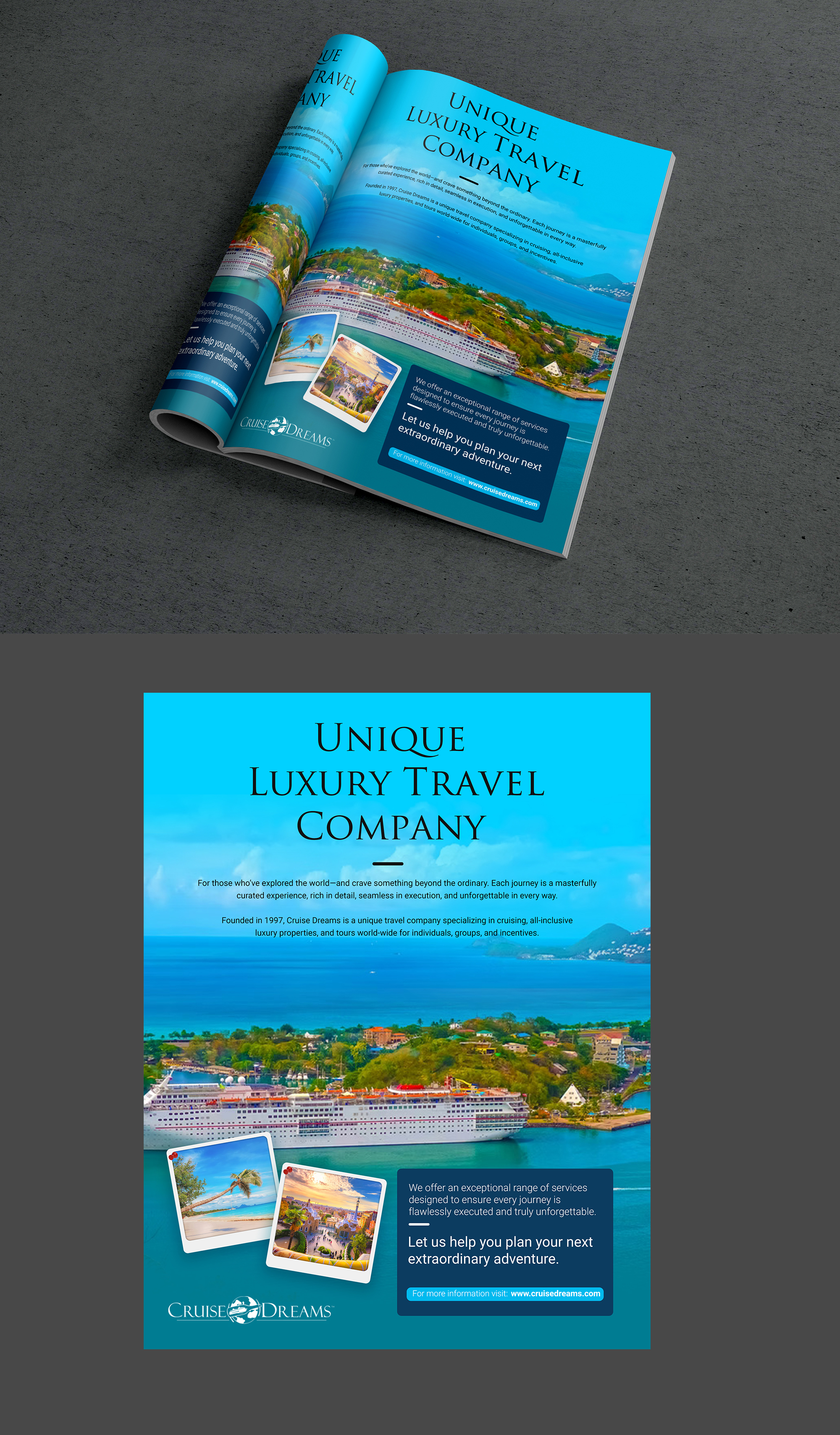 Advertisement Design by Design Motion for Cruise Dreams | Design #35711431