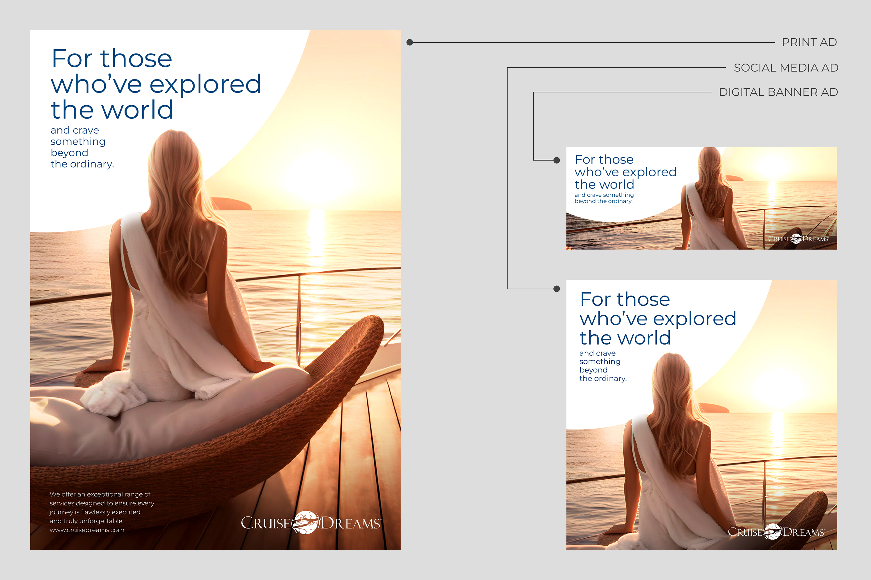 Advertisement Design by Arthur_M for Cruise Dreams | Design #35709326