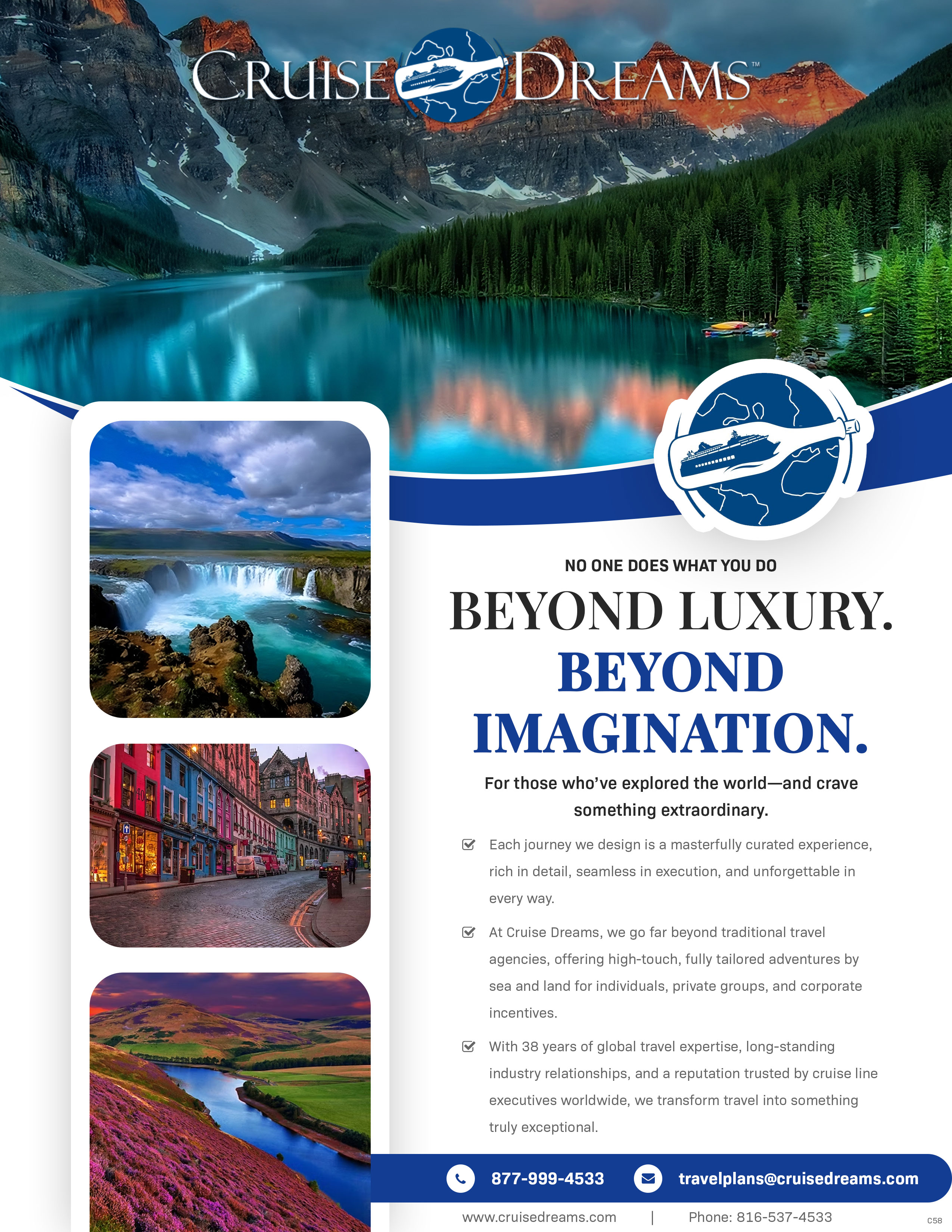 Advertisement Design by pb for Cruise Dreams | Design #35690716