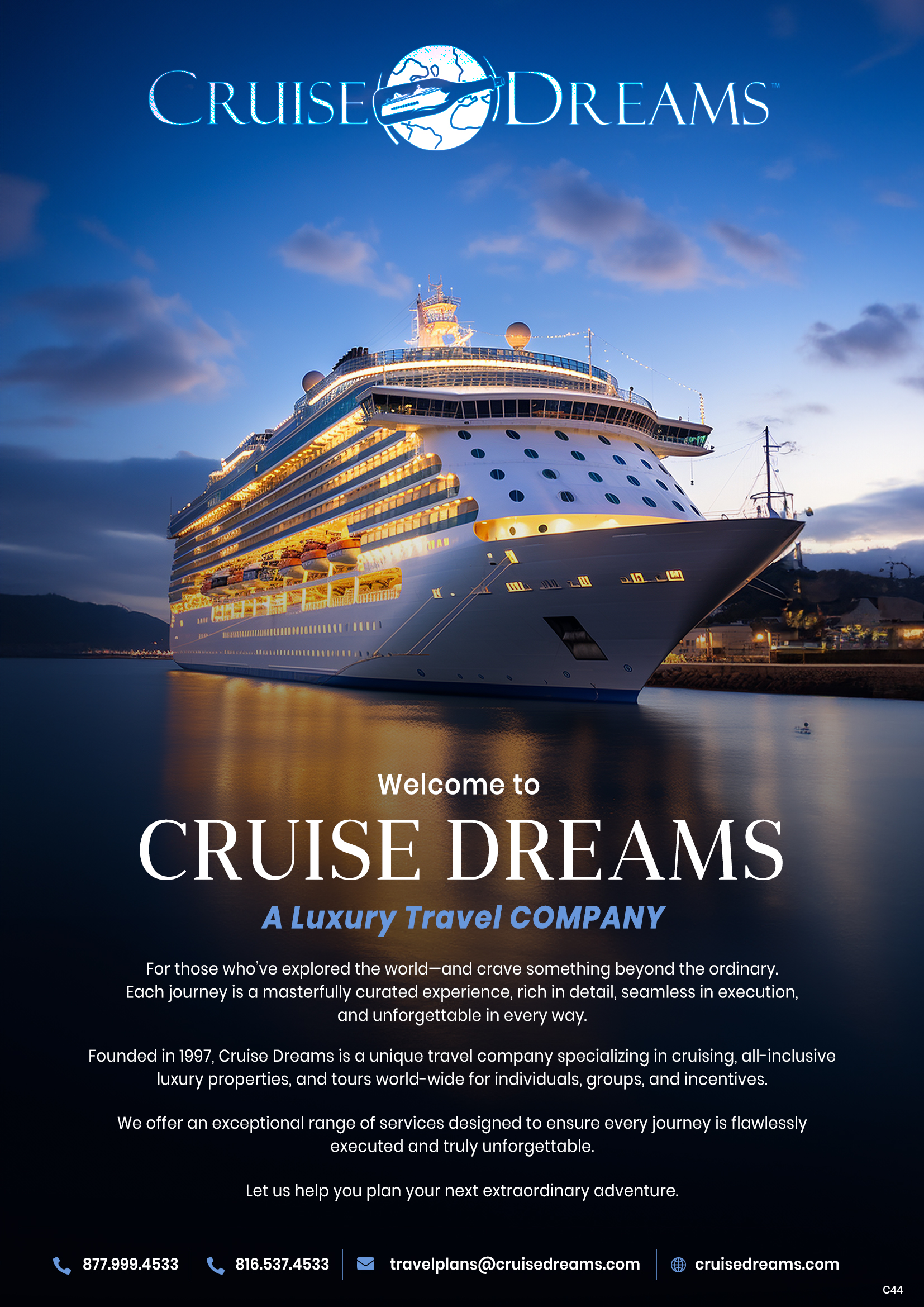 Advertisement Design by pb for Cruise Dreams | Design #35698631