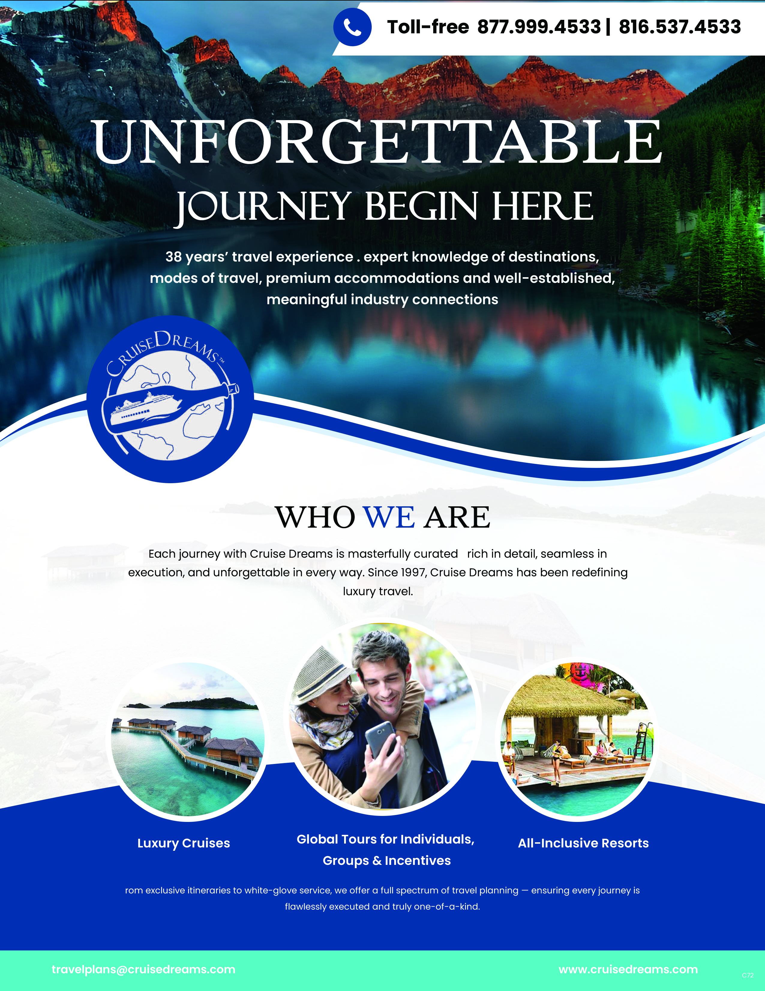 Advertisement Design by pb for Cruise Dreams | Design #35698633