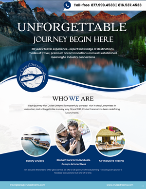 Advertisement Design by pb for Cruise Dreams | Design: #35698633
