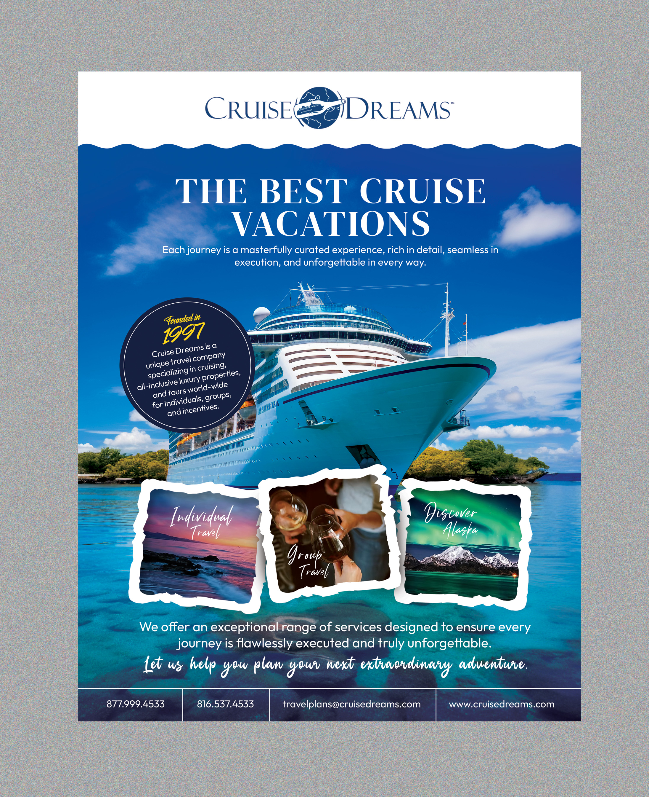 Advertisement Design by Stan$oul for Cruise Dreams | Design #35679579