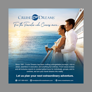 Advertisement Design by SAI DESIGNS for Cruise Dreams | Design: #35687703