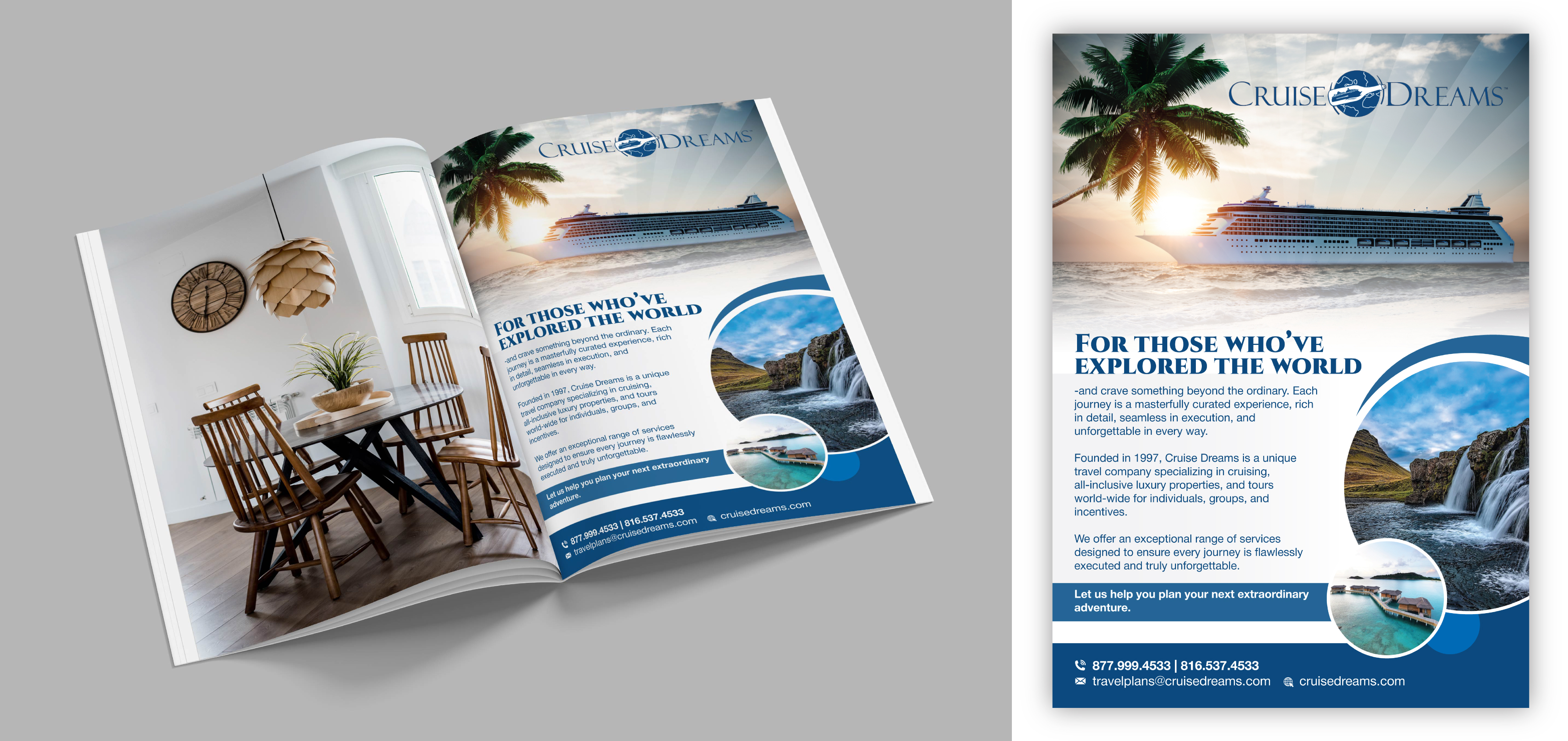 Advertisement Design by Impressive Designs for Cruise Dreams | Design #35680432