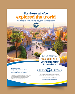 Advertisement Design by meet007 for Cruise Dreams | Design: #35709545