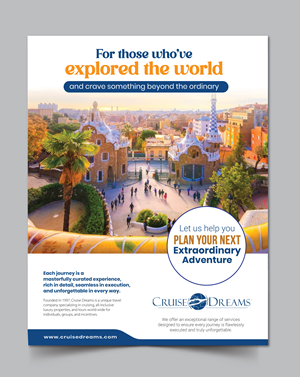 Advertisement Design by meet007 for Cruise Dreams | Design: #35709635