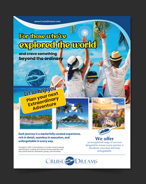 Advertisement Design by meet007 for Cruise Dreams | Design: #35711155