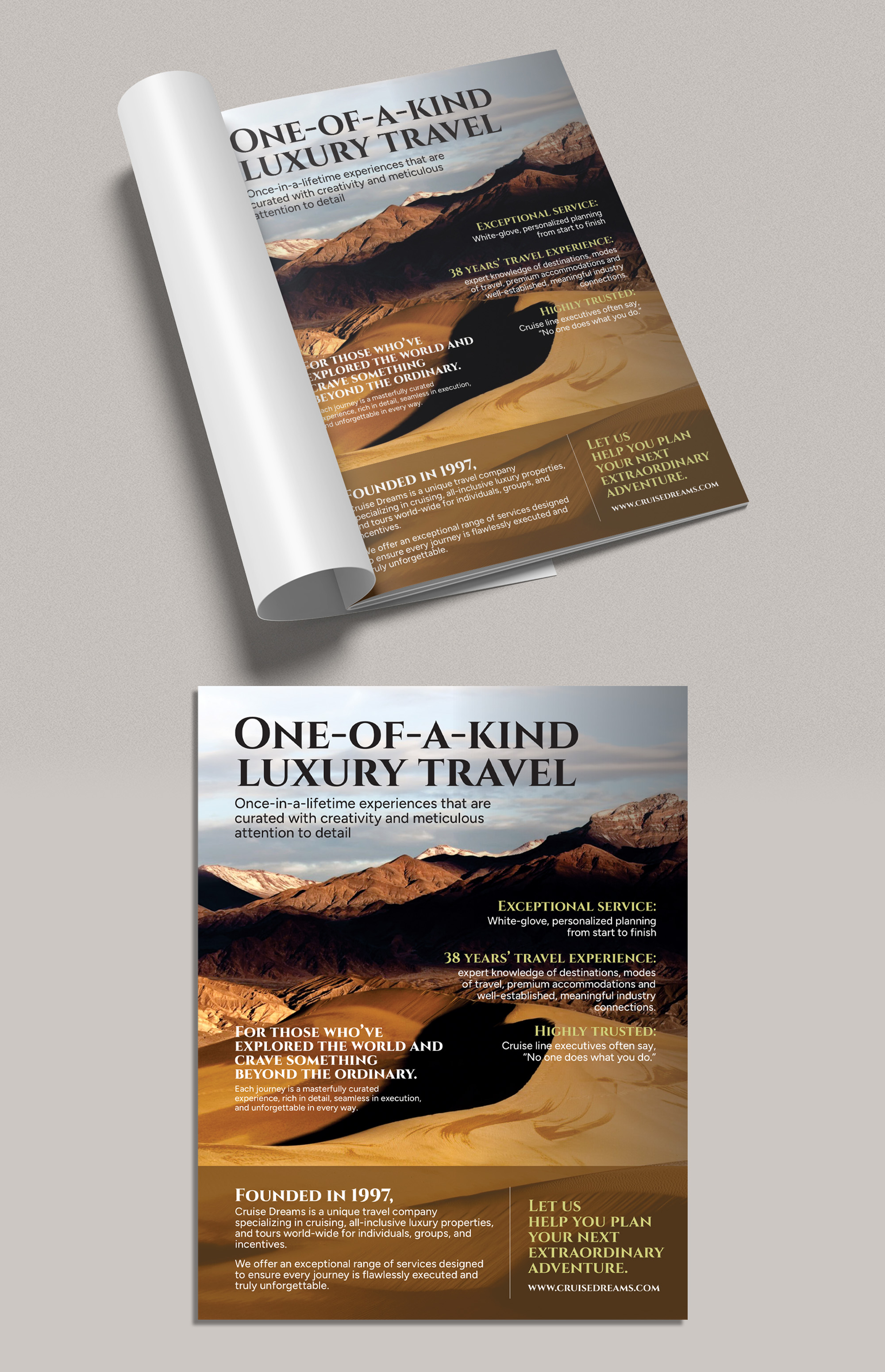 Advertisement Design by Dzhafir for Cruise Dreams | Design #35682587