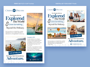 Advertisement Design by Graphic Guy for Cruise Dreams | Design #35696404