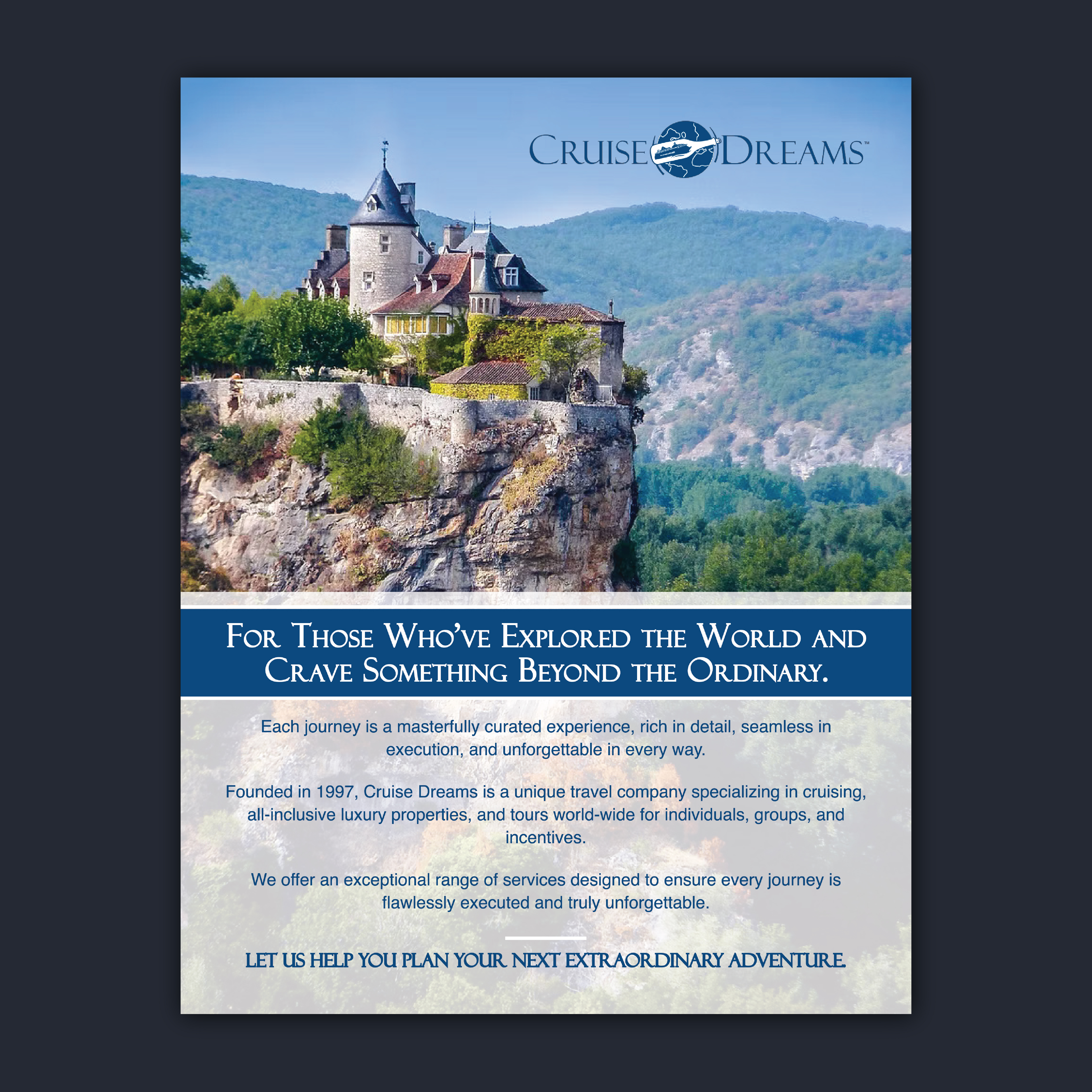 Advertisement Design by Bidita Saha for Cruise Dreams | Design #35704712