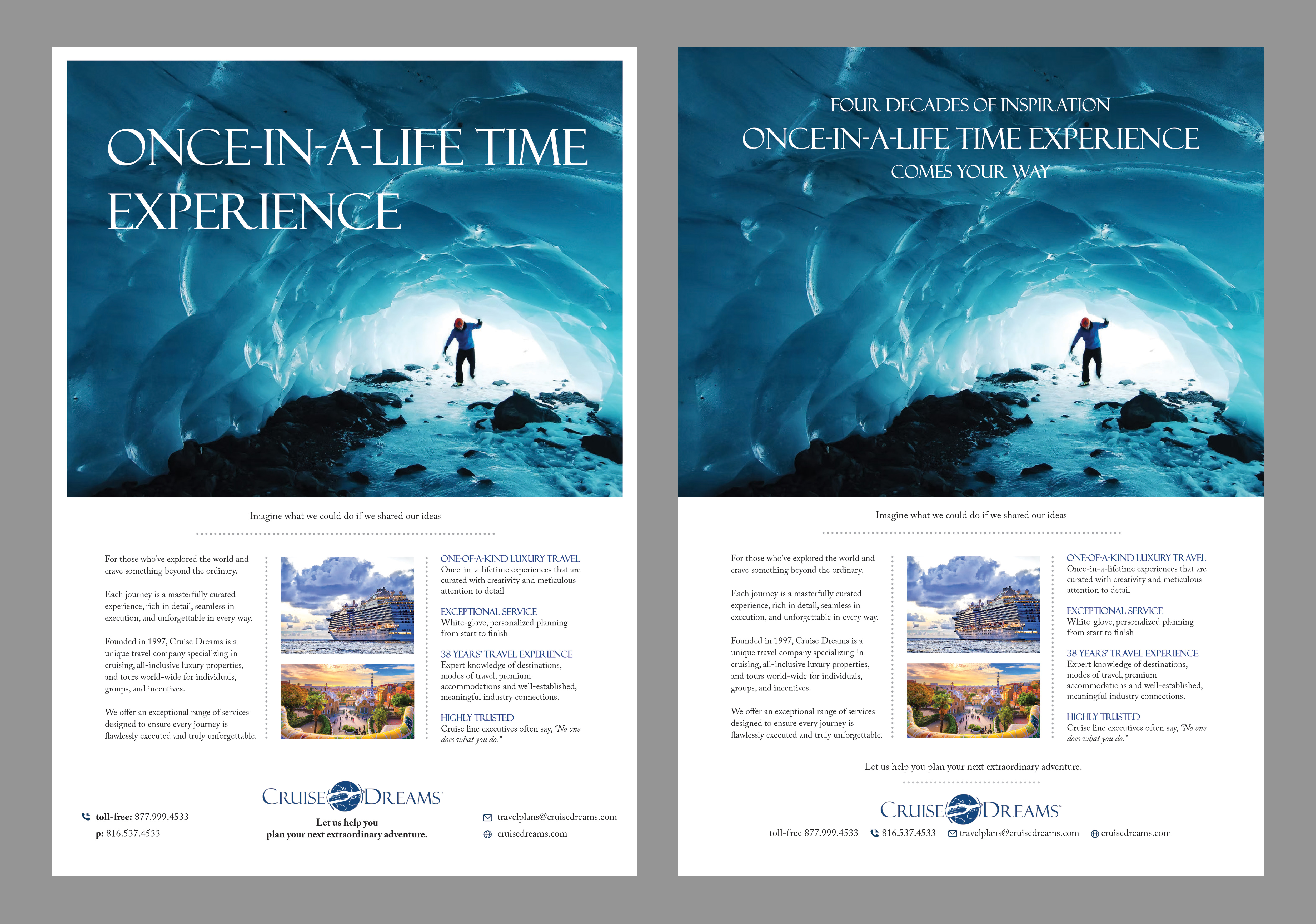 Advertisement Design by Creative D2024 for Cruise Dreams | Design #35687797