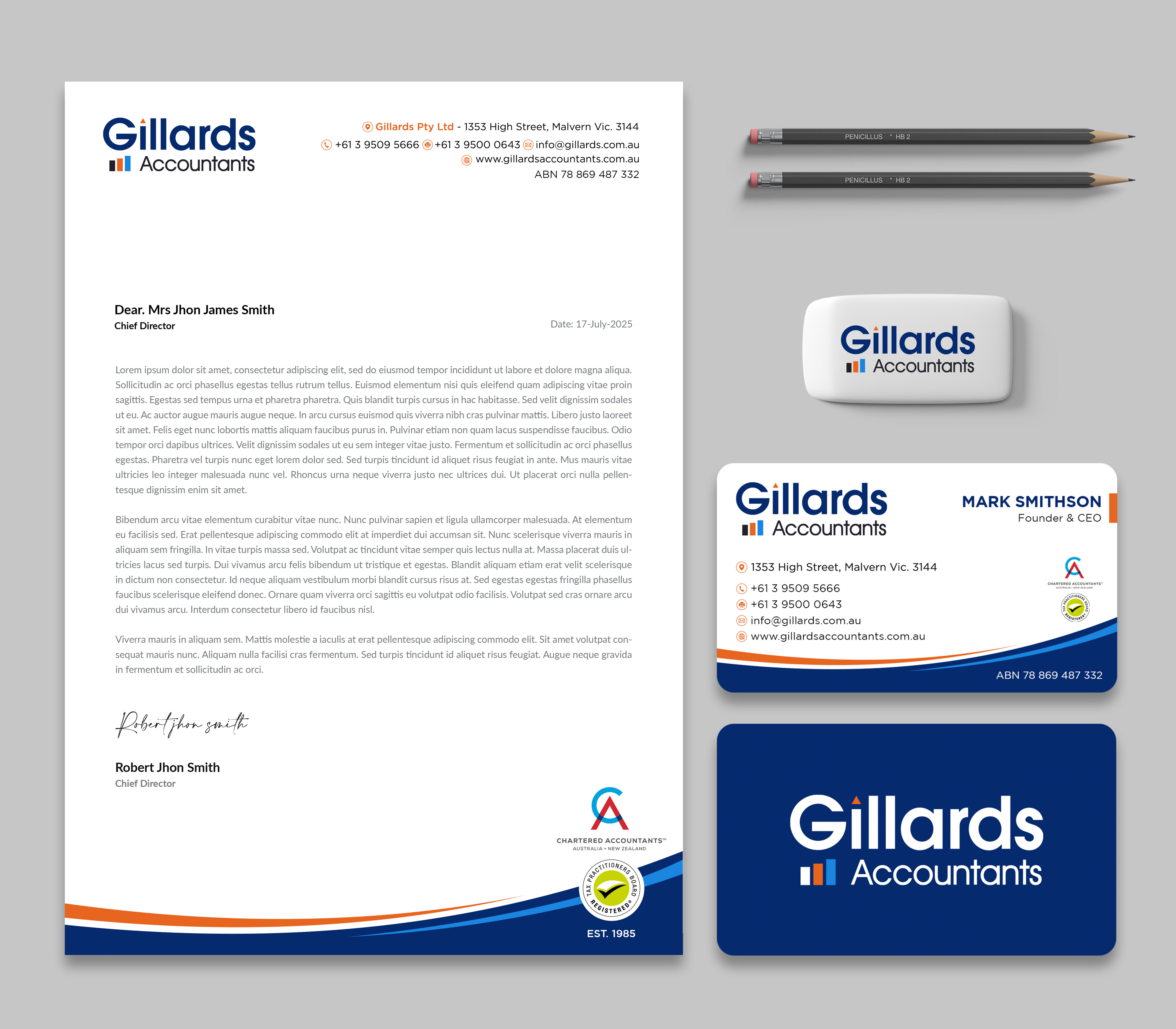Stationery Design by Sabbir_2025 for Gillards Pty Ltd | Design #35691893