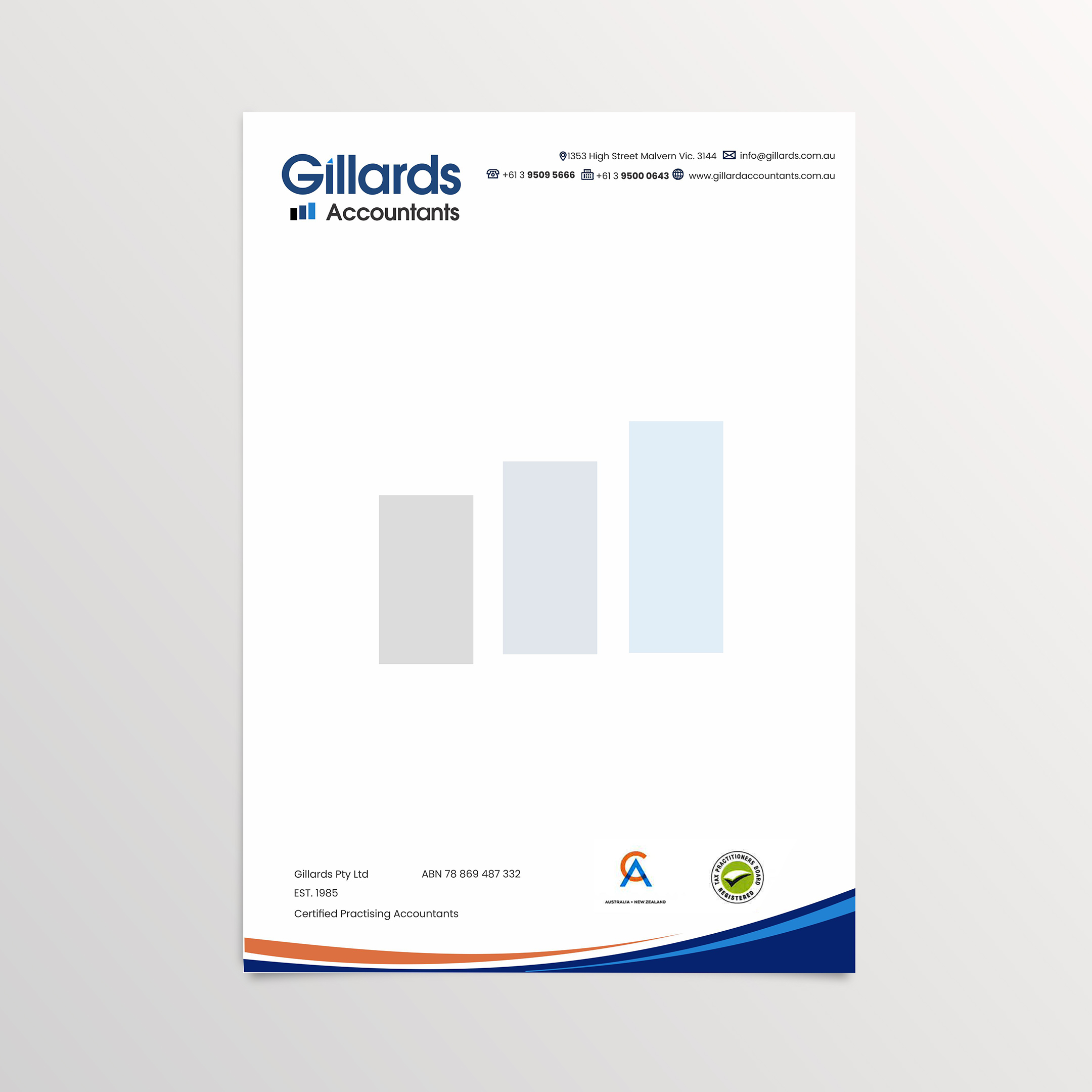 Stationery Design by designer1975 for Gillards Pty Ltd | Design #35682923
