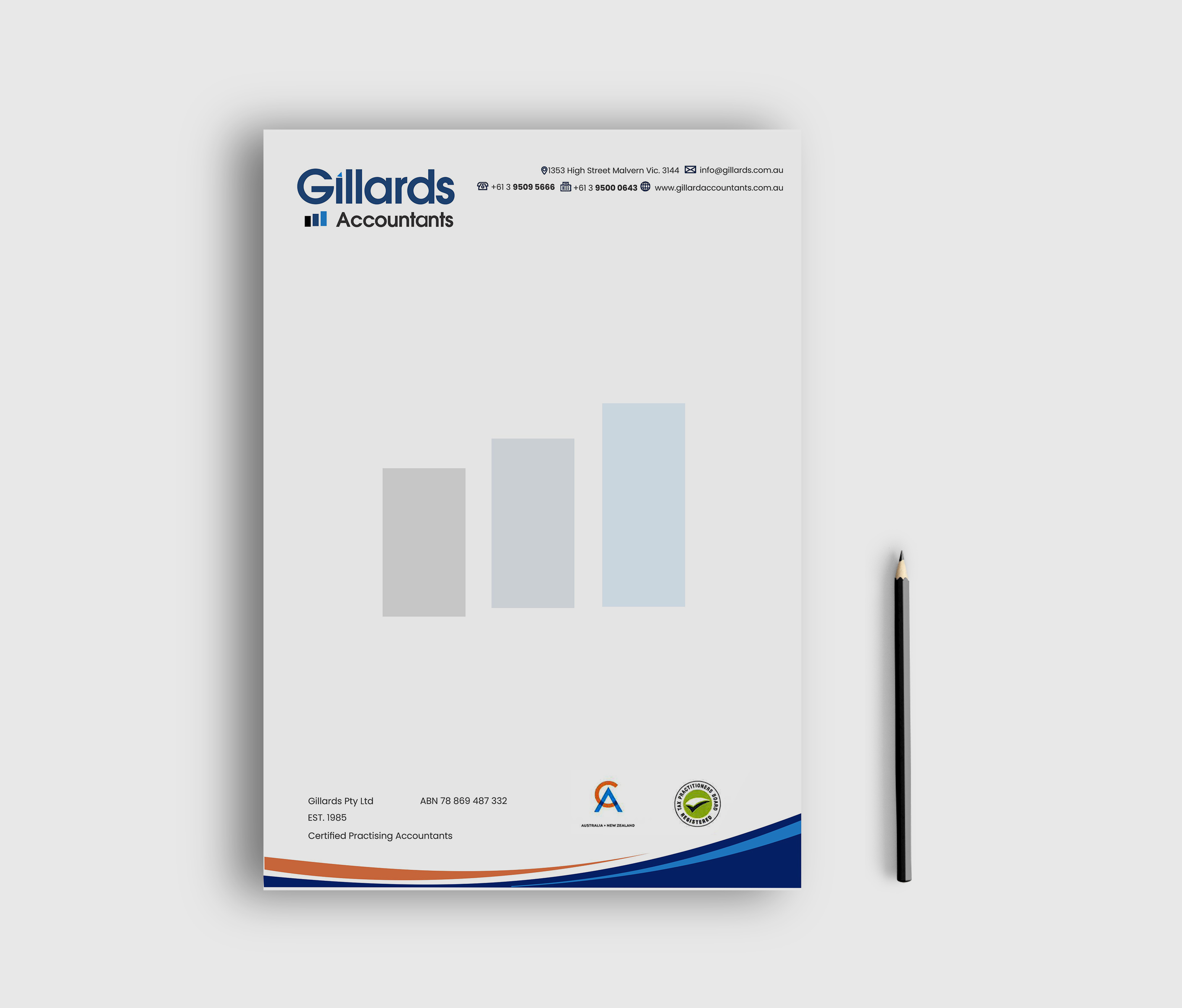 Stationery Design by designer1975 for Gillards Pty Ltd | Design #35682959
