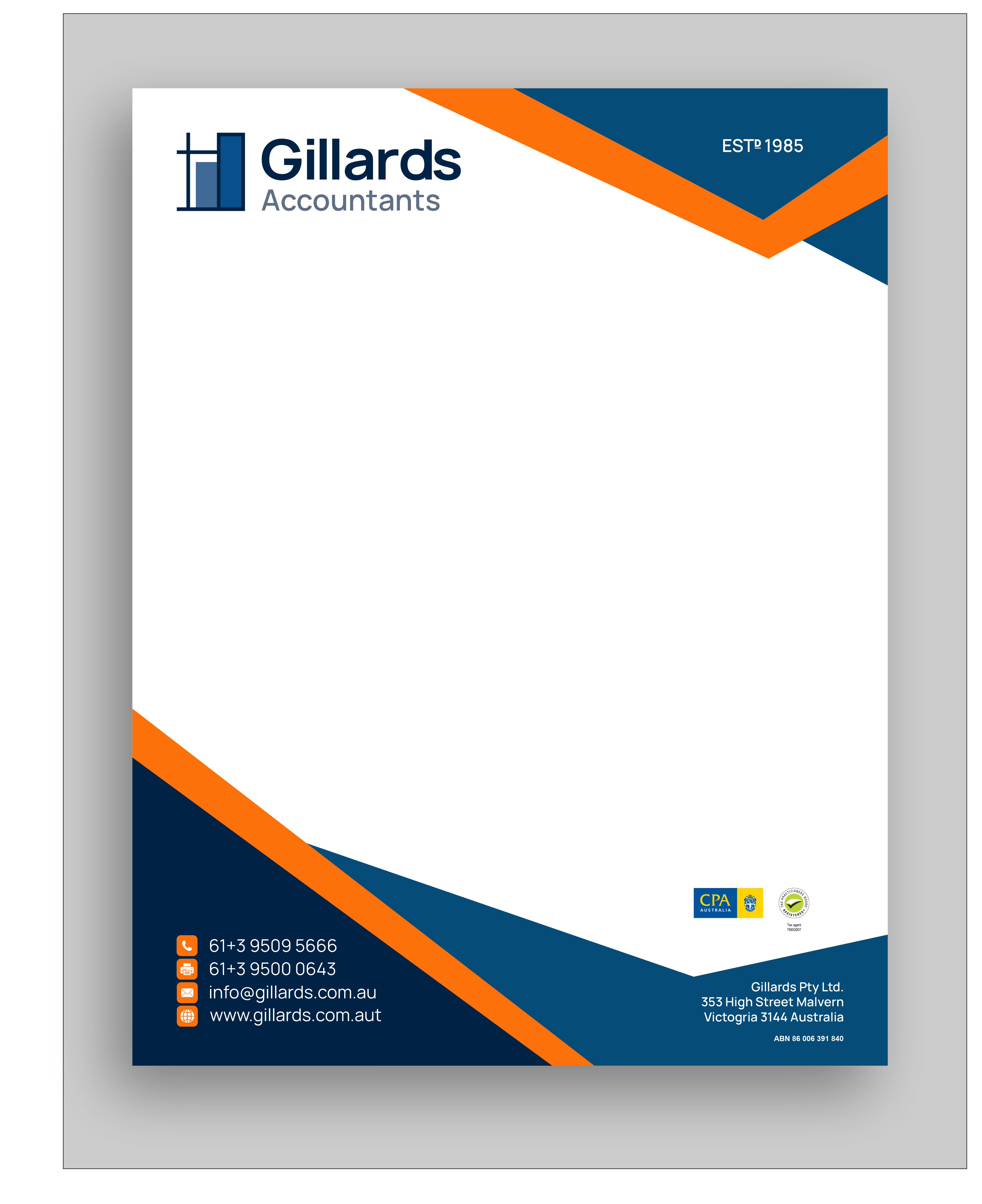 Stationery Design by Tod for Gillards Pty Ltd | Design #35707342