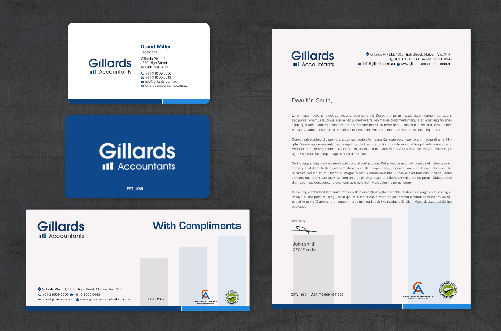 Stationery Design by chandrayaan.creative for Gillards Pty Ltd | Design #35694705