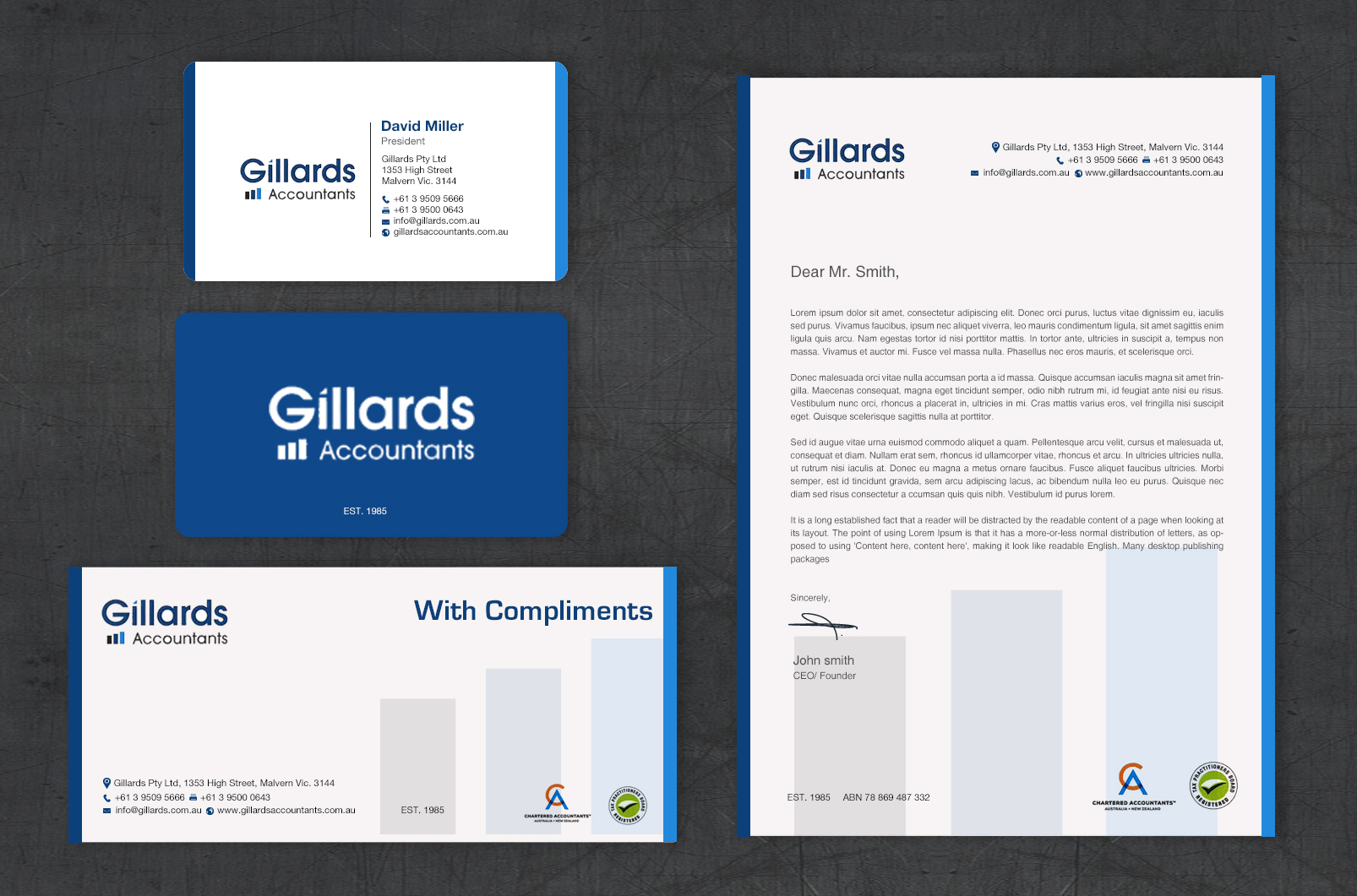 Stationery Design by chandrayaan.creative for Gillards Pty Ltd | Design #35694709