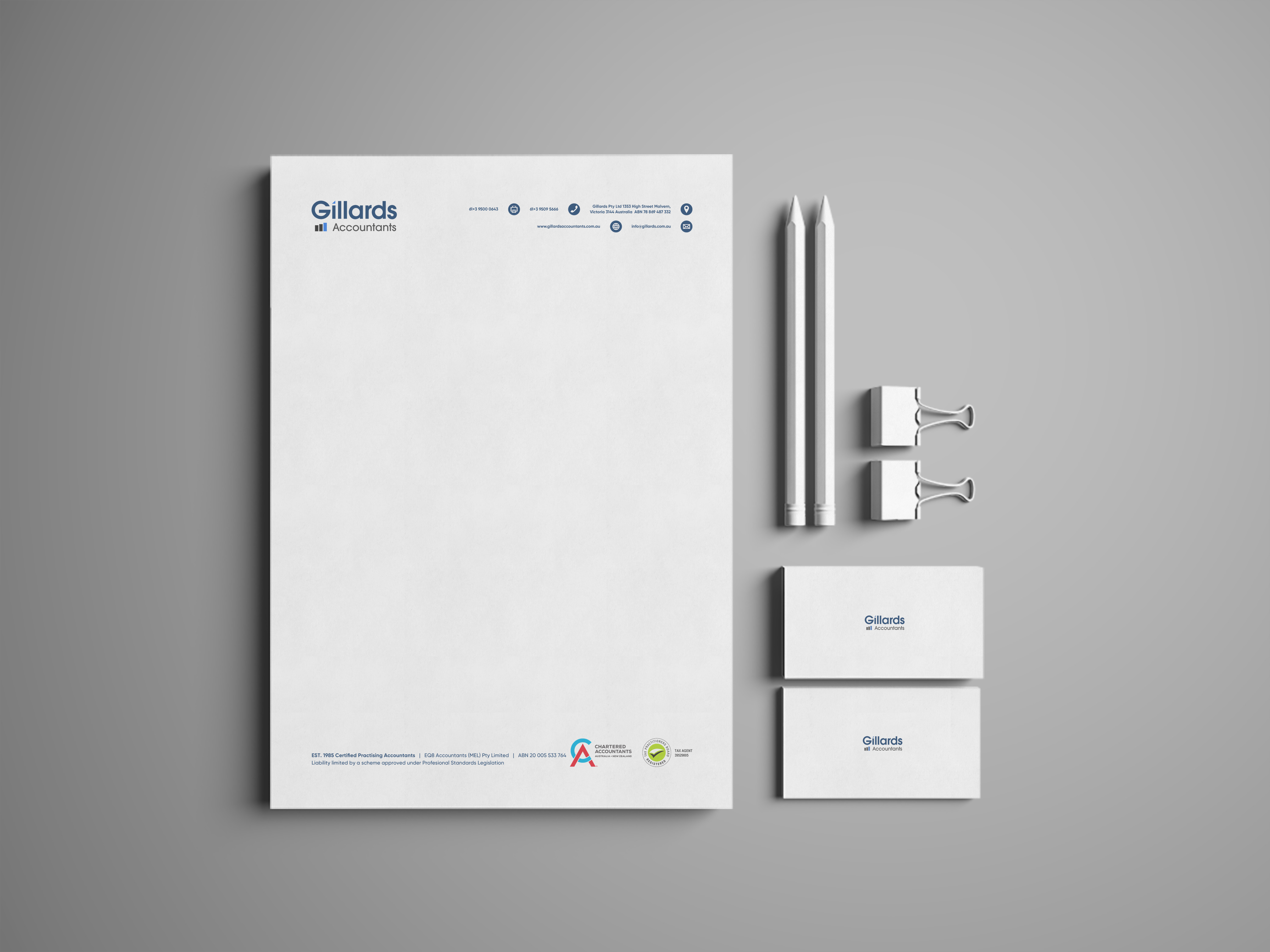 Stationery Design by Ambarwati Yuliana for Gillards Pty Ltd | Design #35733697
