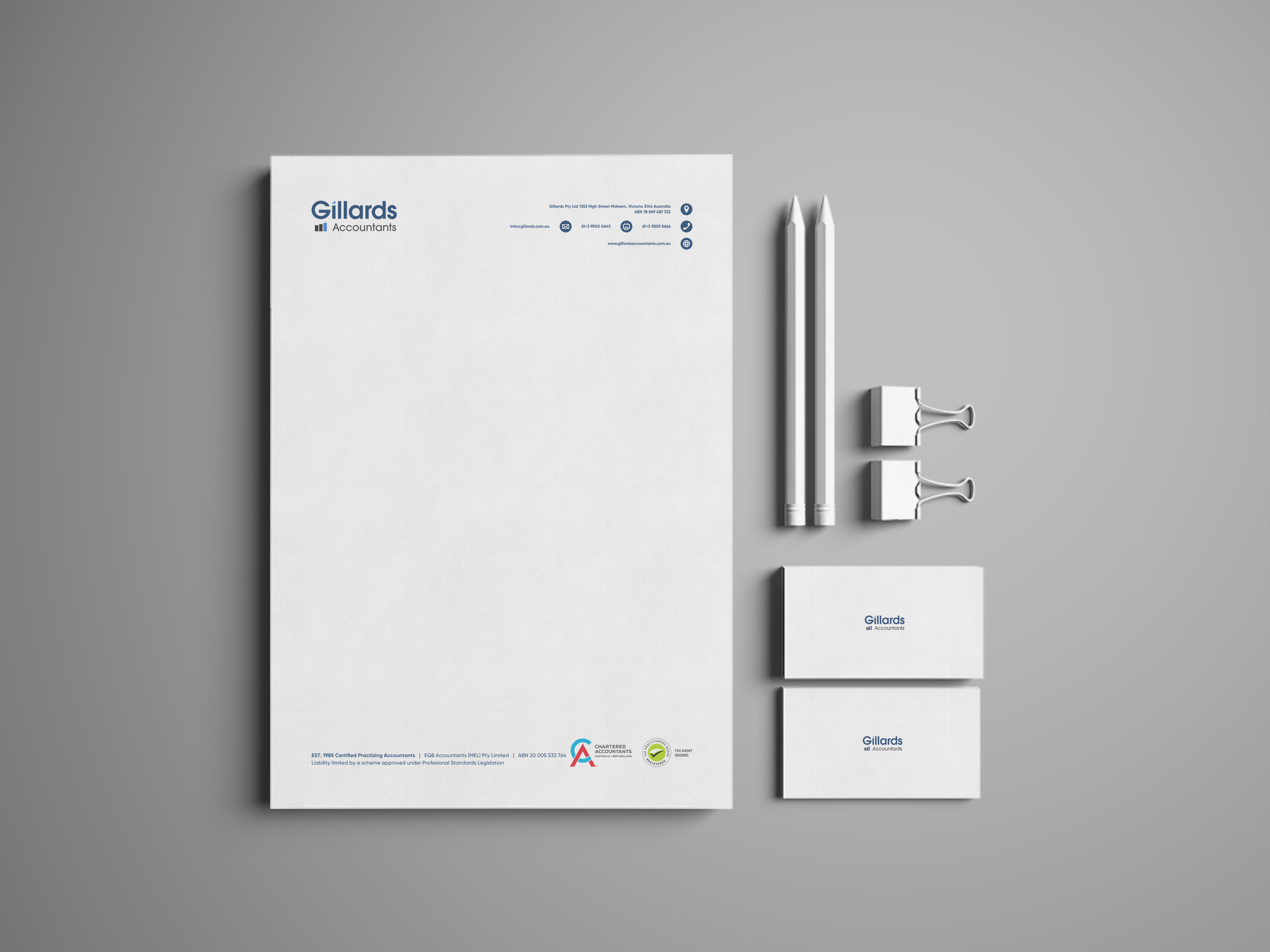 Stationery Design by Ambarwati Yuliana for Gillards Pty Ltd | Design #35733701