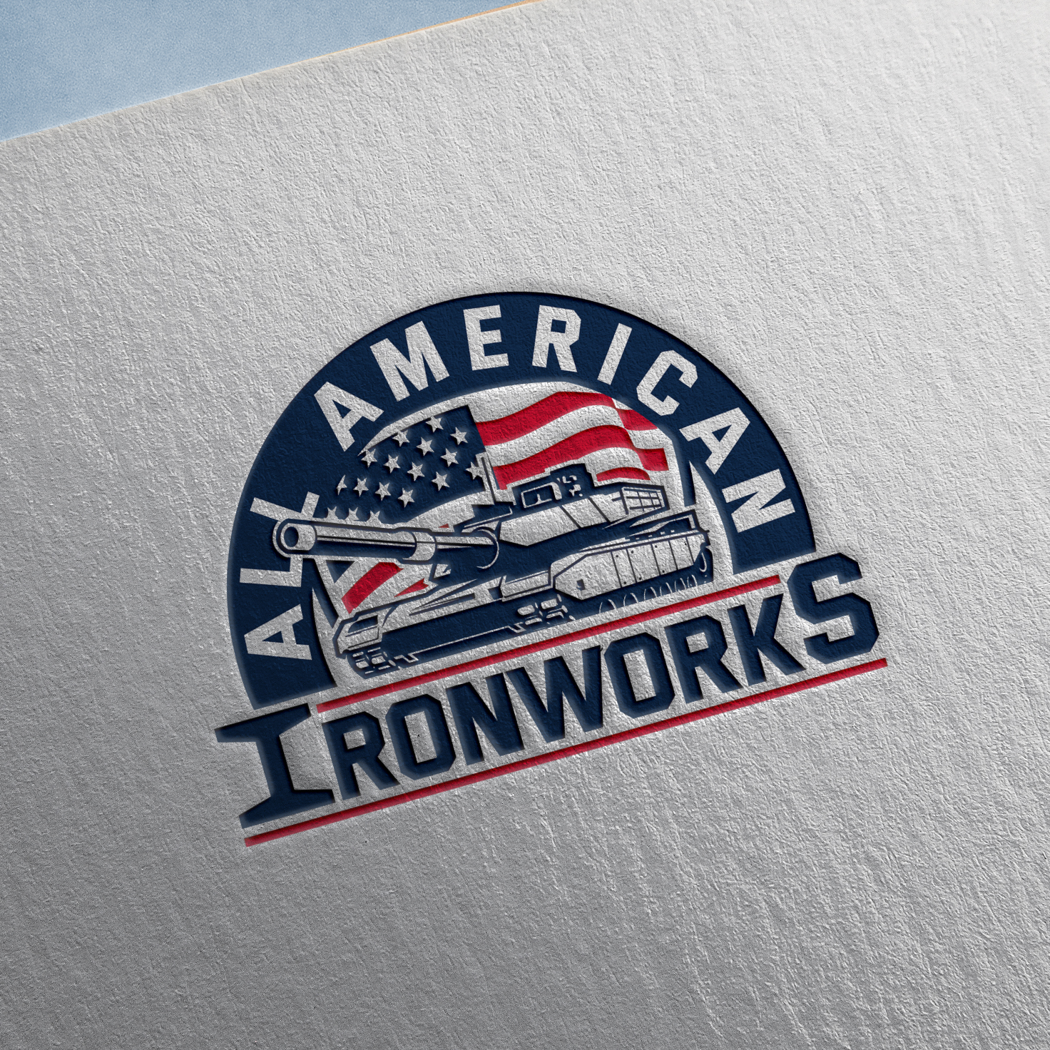 Logo Design by Publik Logo for All American Ironworks and Ornamental Metals LLC | Design #35691497