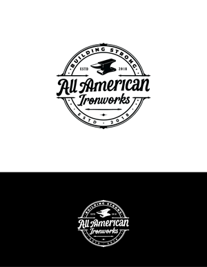 Logo Design by Designzz. for All American Ironworks and Ornamental Metals LLC | Design: #35685672