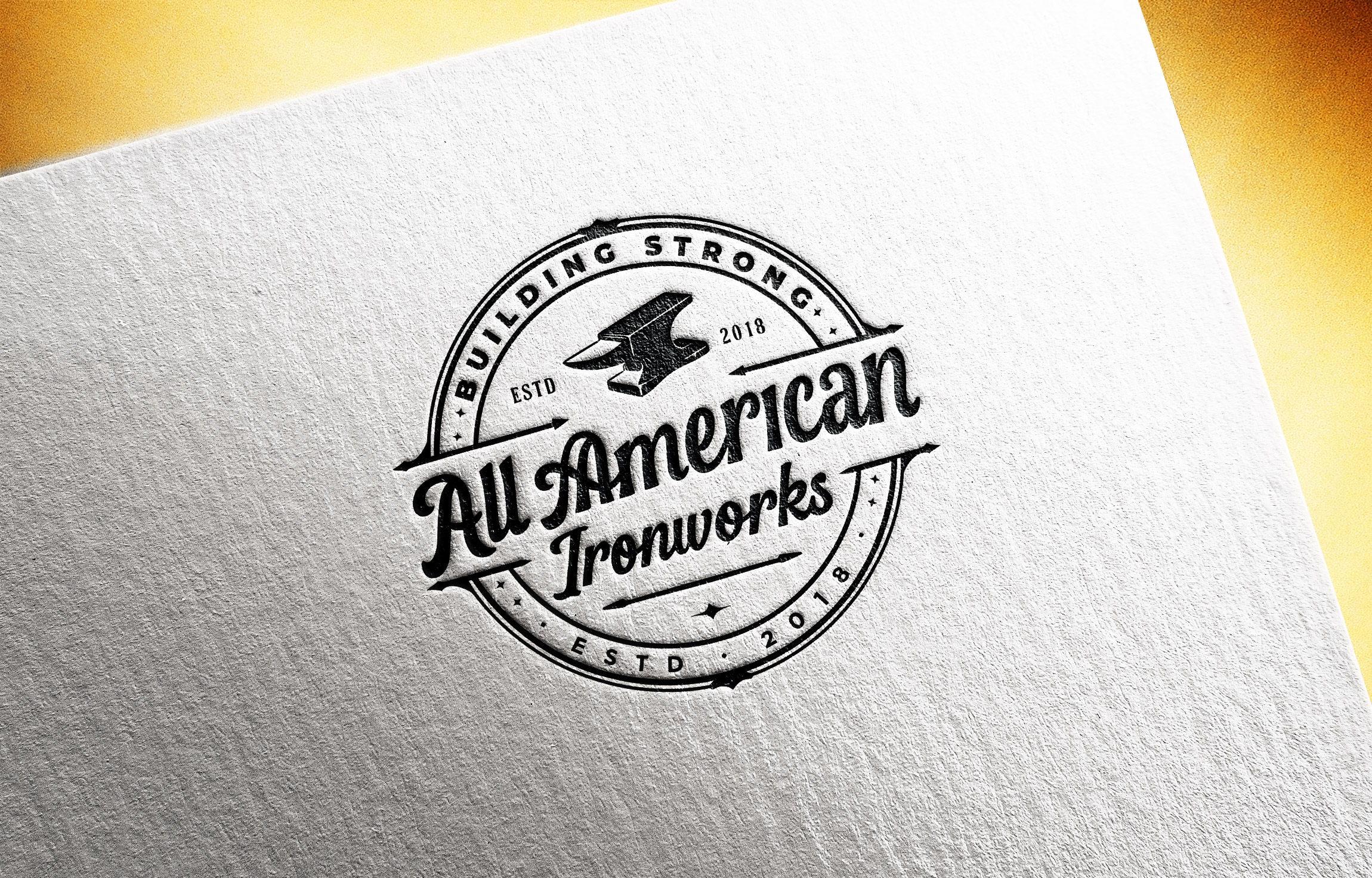 Logo Design by Designzz. for All American Ironworks and Ornamental Metals LLC | Design #35685695