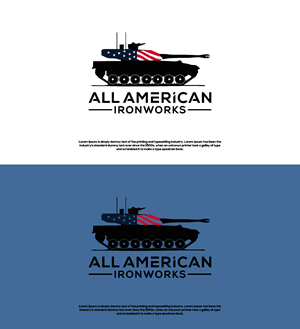 Logo Design by manggawkwk for All American Ironworks and Ornamental Metals LLC | Design: #35693453