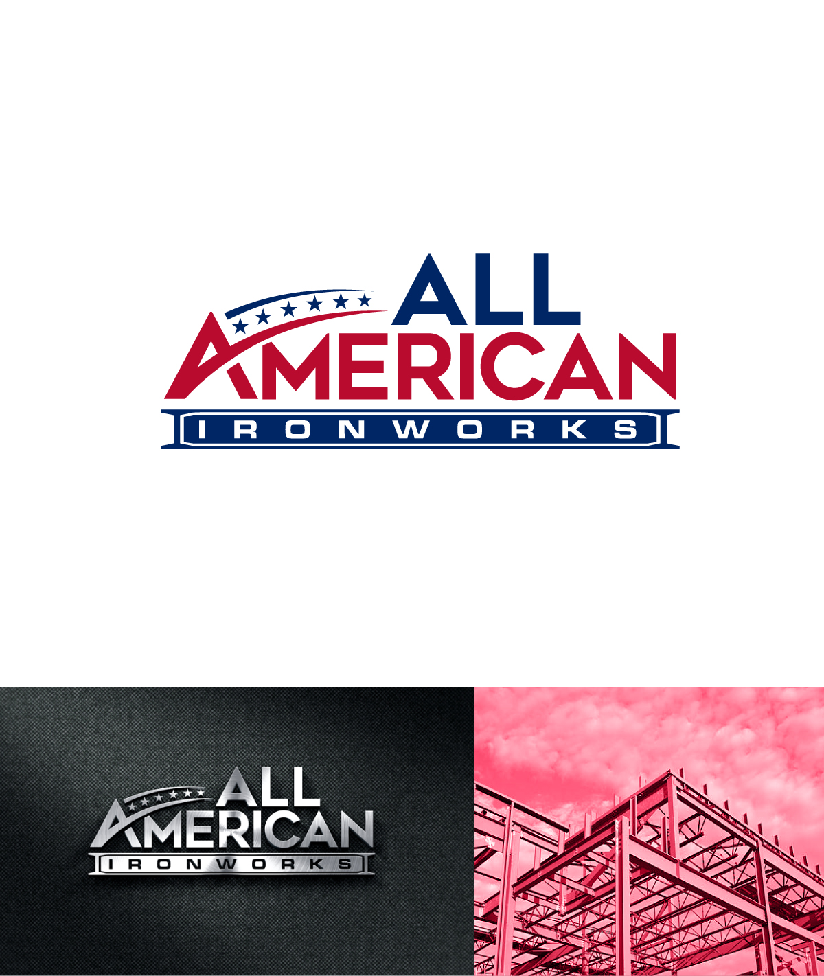 Logo Design by apik. for All American Ironworks and Ornamental Metals LLC | Design #35686368