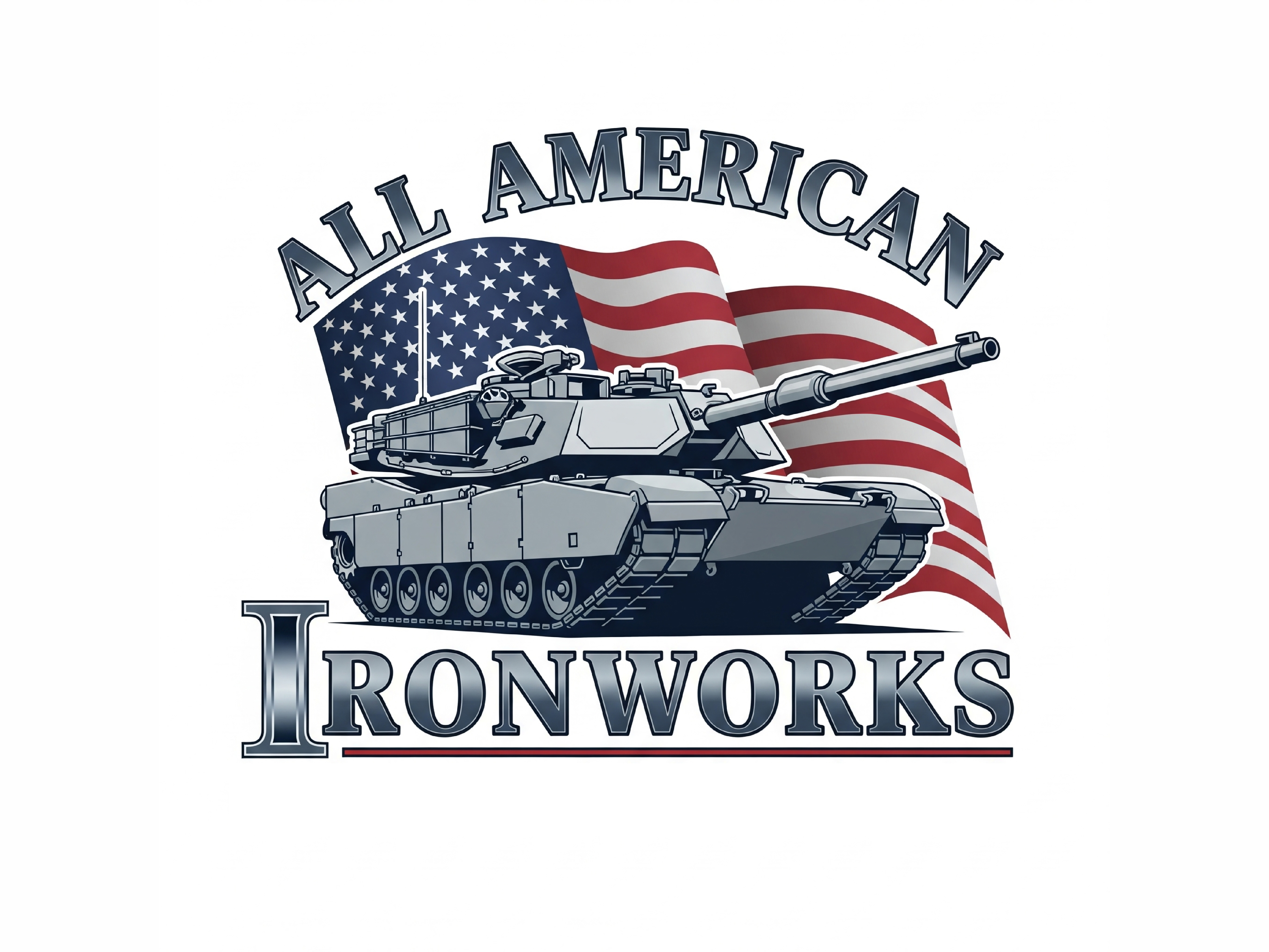 Logo Design by Hasib3509 for All American Ironworks and Ornamental Metals LLC | Design #35711185