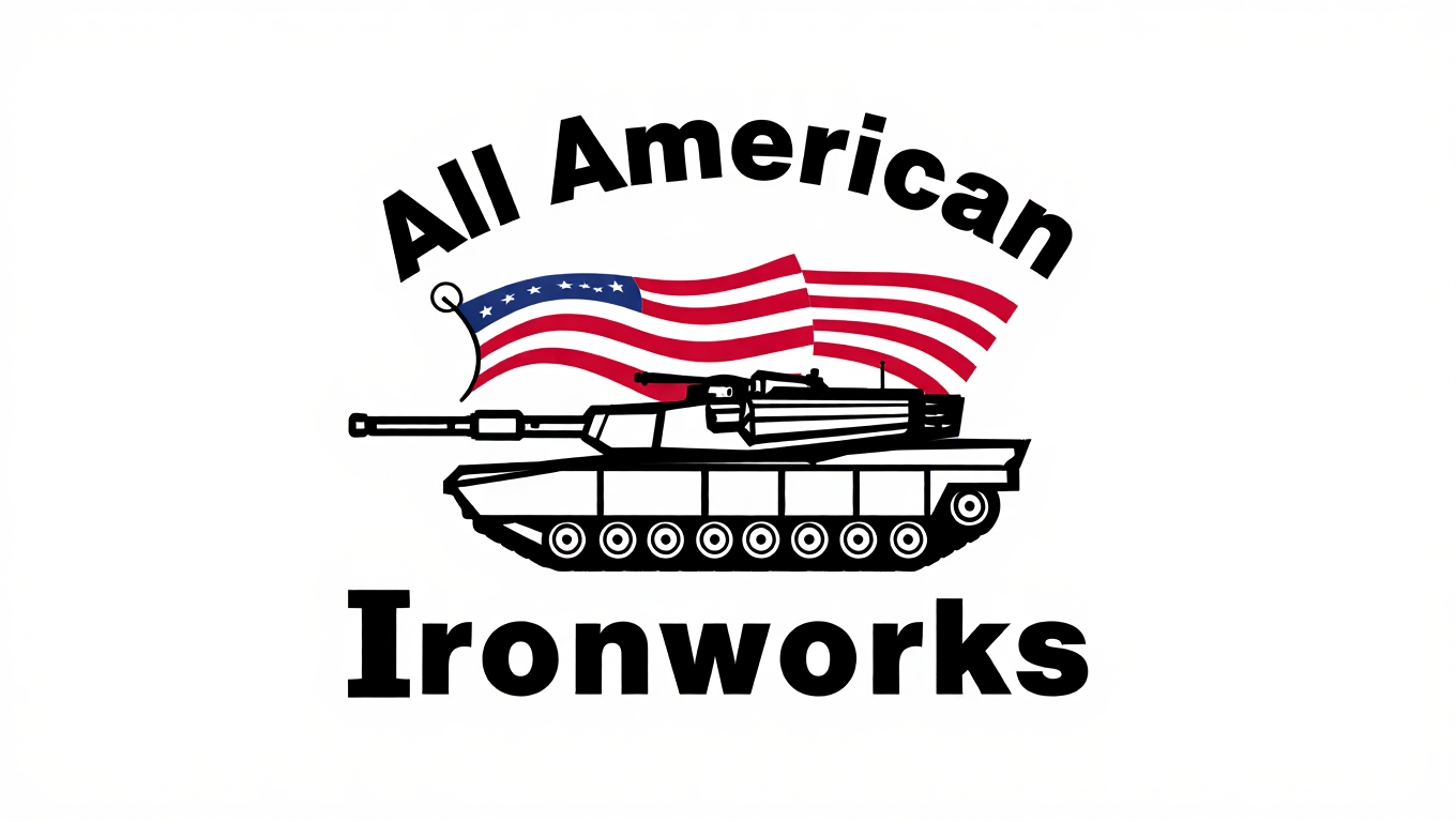 Logo Design by HSL Brain for All American Ironworks and Ornamental Metals LLC | Design #35689607