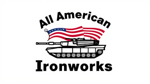 Logo Design by HSL Brain for All American Ironworks and Ornamental Metals LLC | Design: #35689607