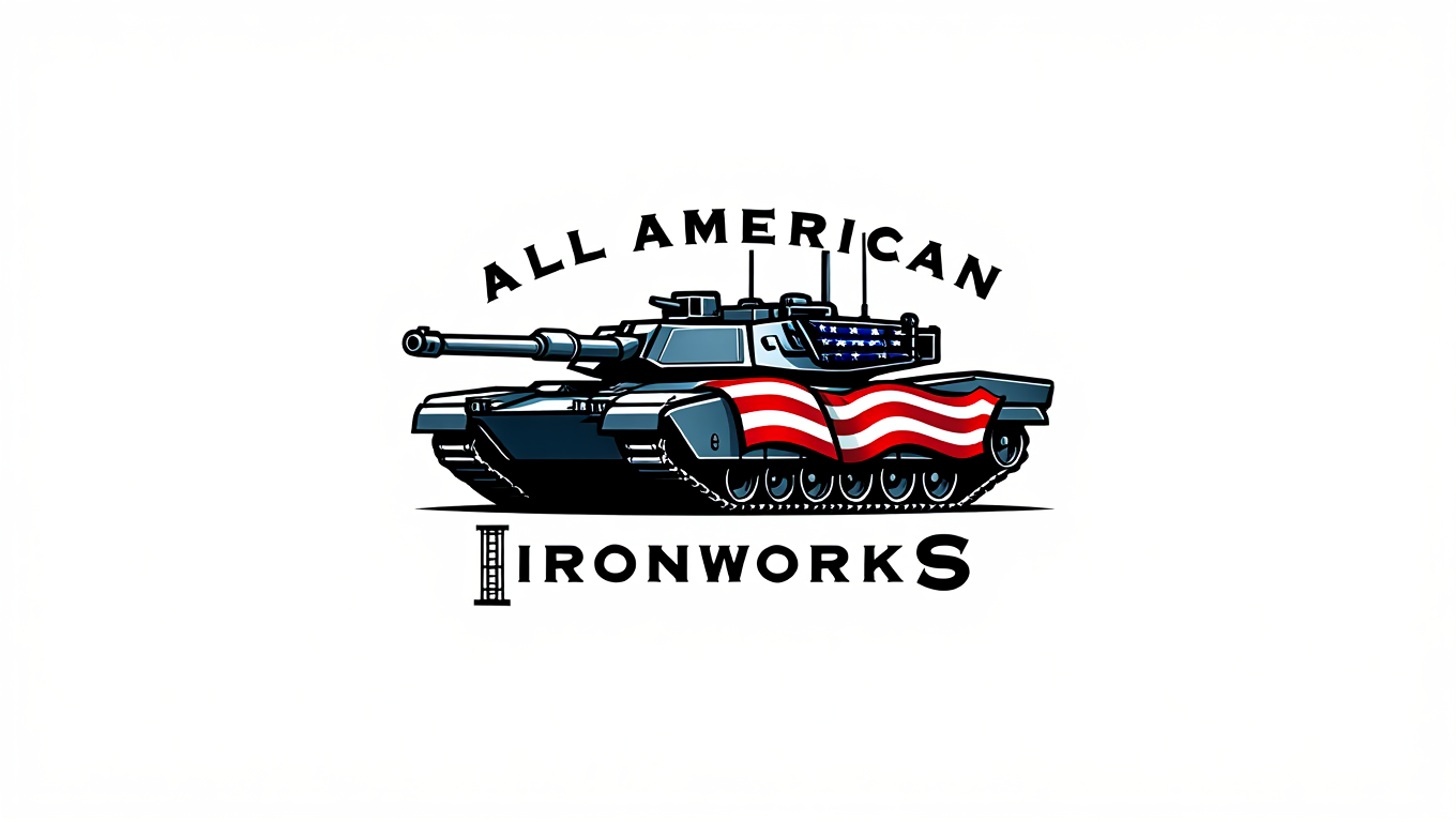 Logo Design by HSL Brain for All American Ironworks and Ornamental Metals LLC | Design #35689608