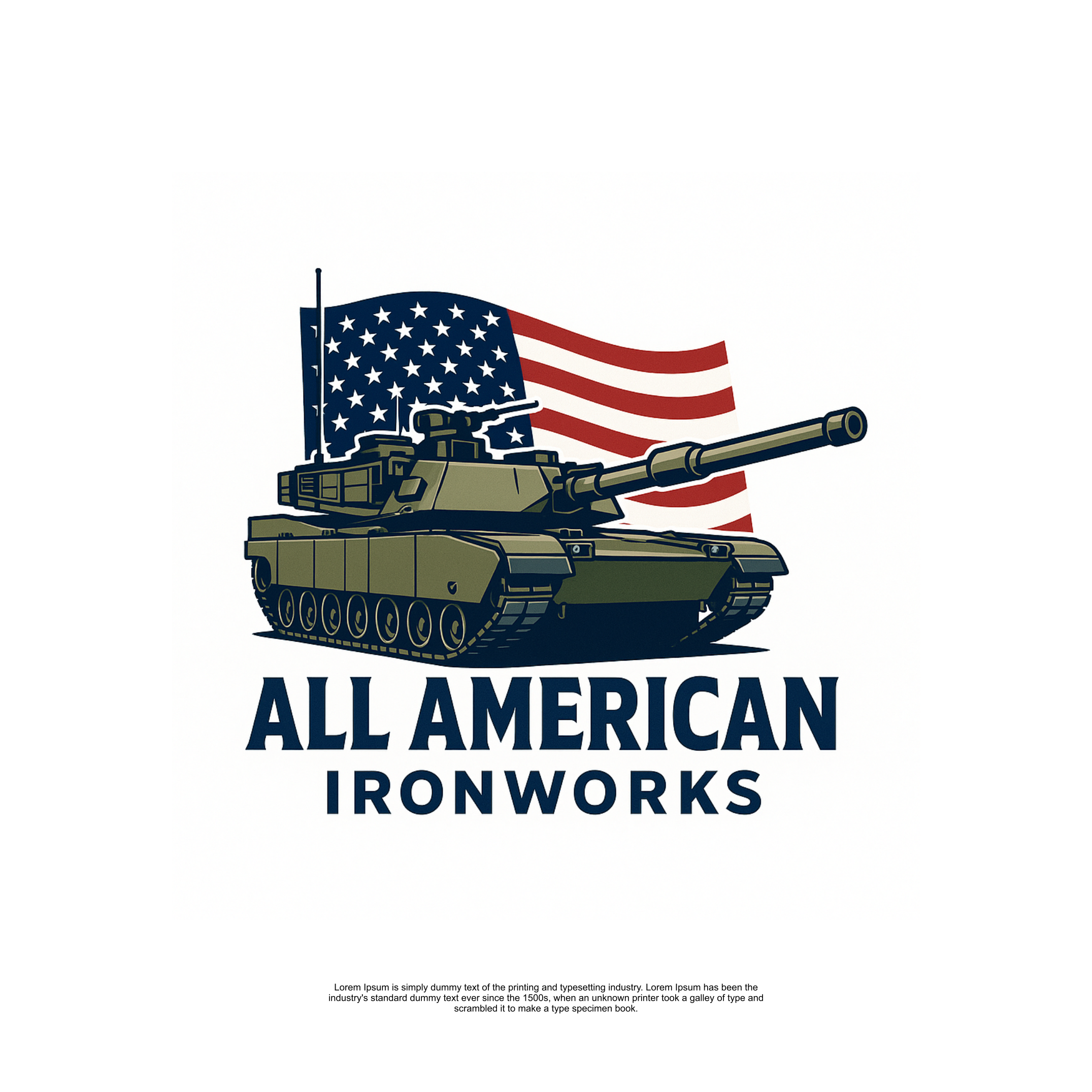 Logo Design by element2 for All American Ironworks and Ornamental Metals LLC | Design #35686059